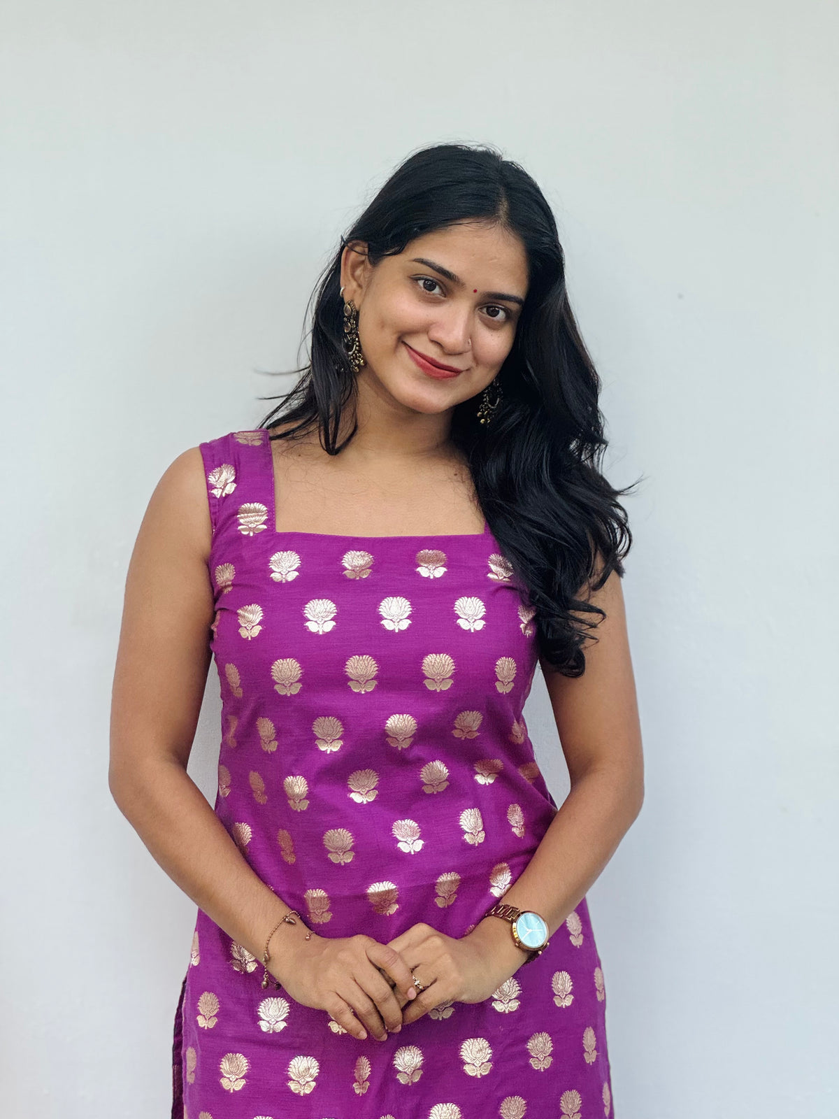 Raaga - Purple Semi Banarasi Silk Suit