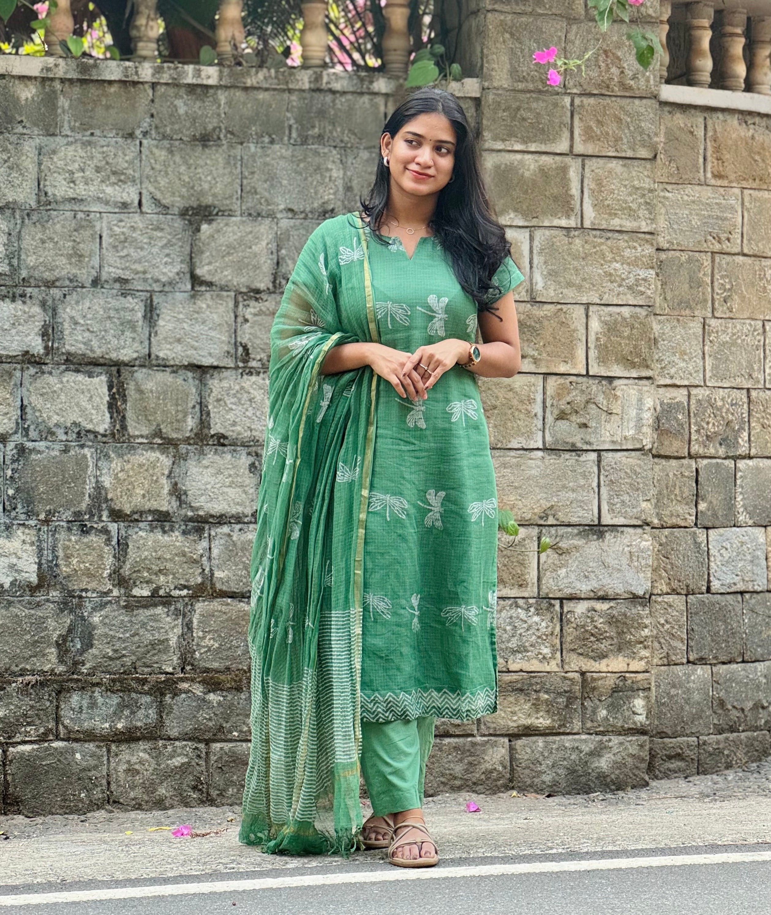 Vaanya - Kota Block Printed Kurta Set – Musings