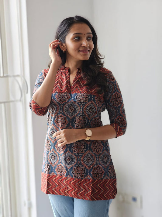 Indhu - Ajrakh Short Kurti