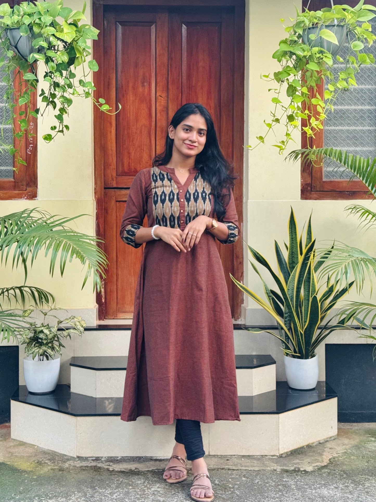 Avani - Handloom x Ikkat A line Kurta