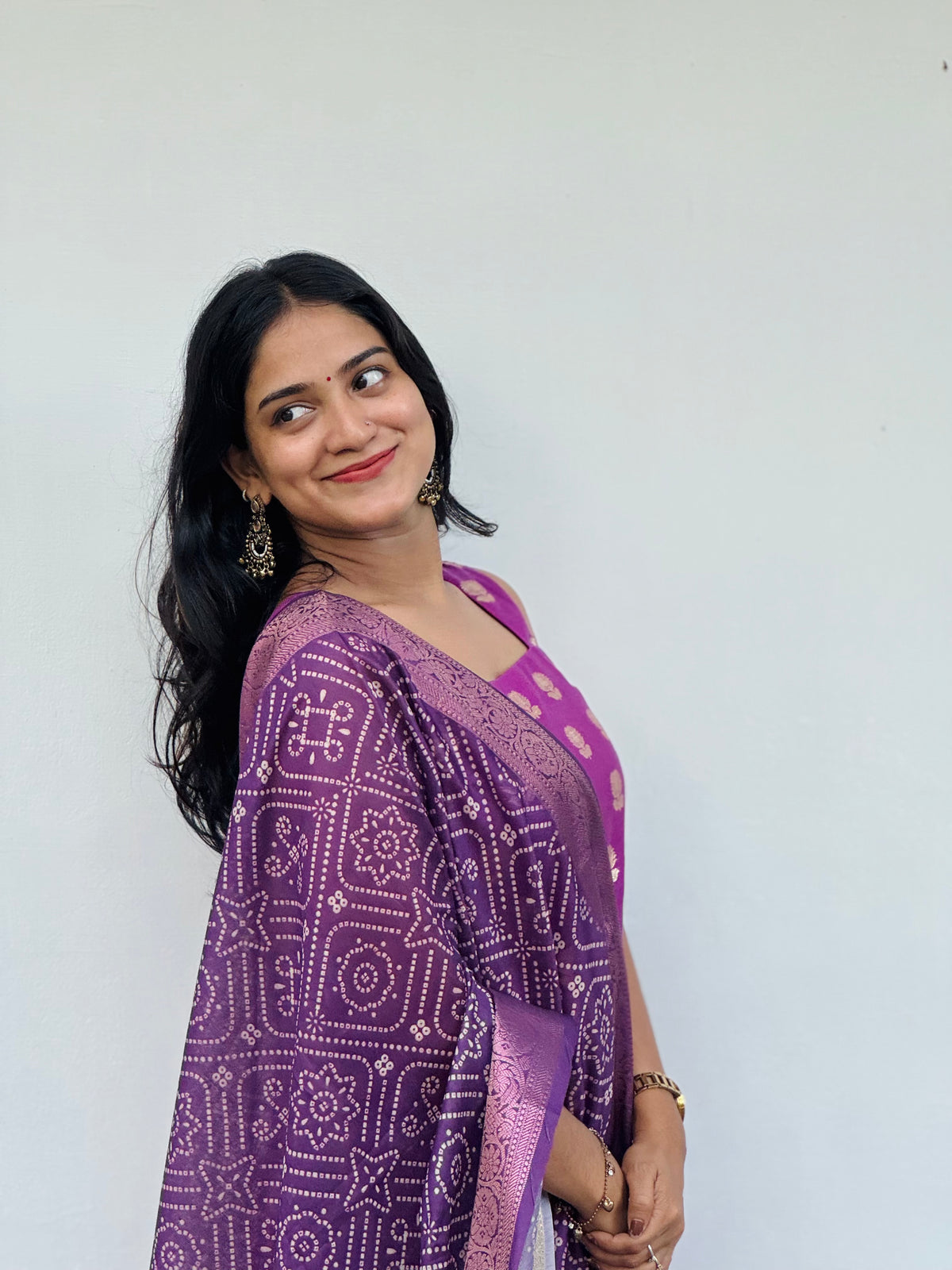 Raaga - Purple Semi Banarasi Silk Suit