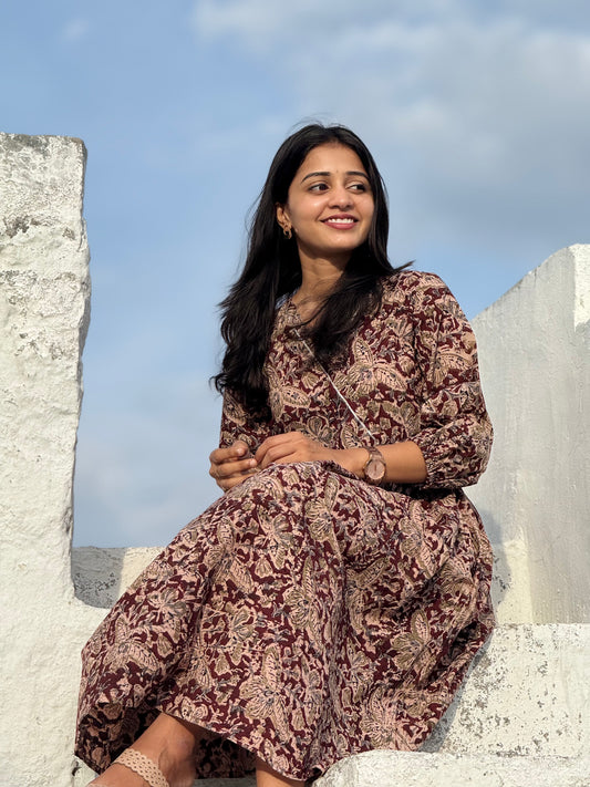 Aranya - Kalamkari Handblock Printed Dress
