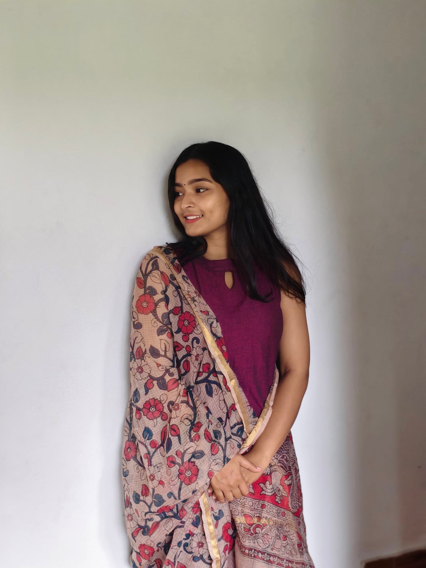 Kanakavalli - Handloom Kurta & Kalamkari Block Printed Kota Dupatta set