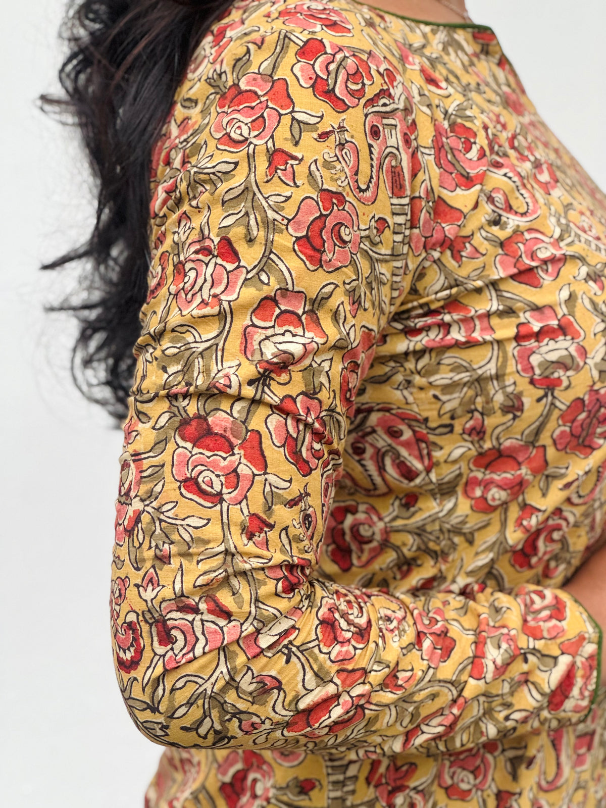 Kabini - Kalamkari Natural Dyed Handblock Printed A-Line Kurta