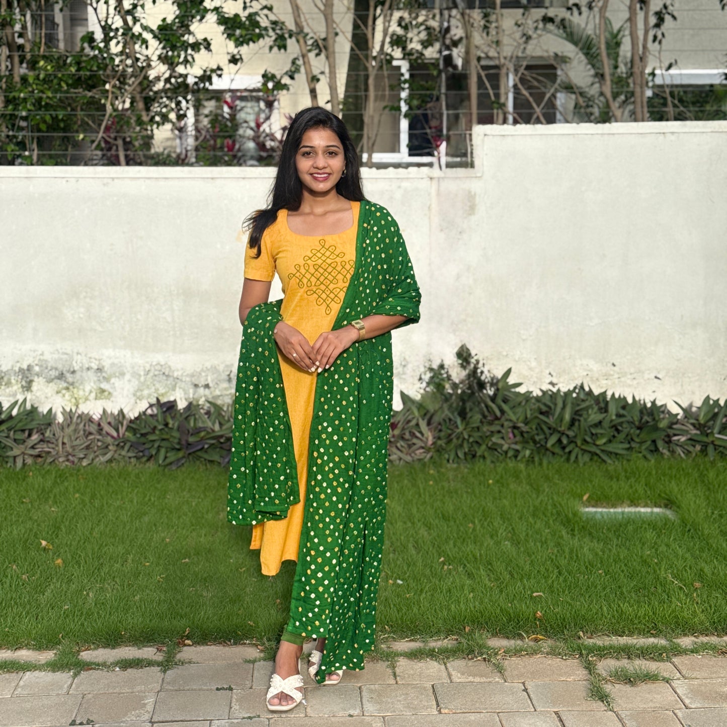 Paavai - Kolam Embroidered Kurta