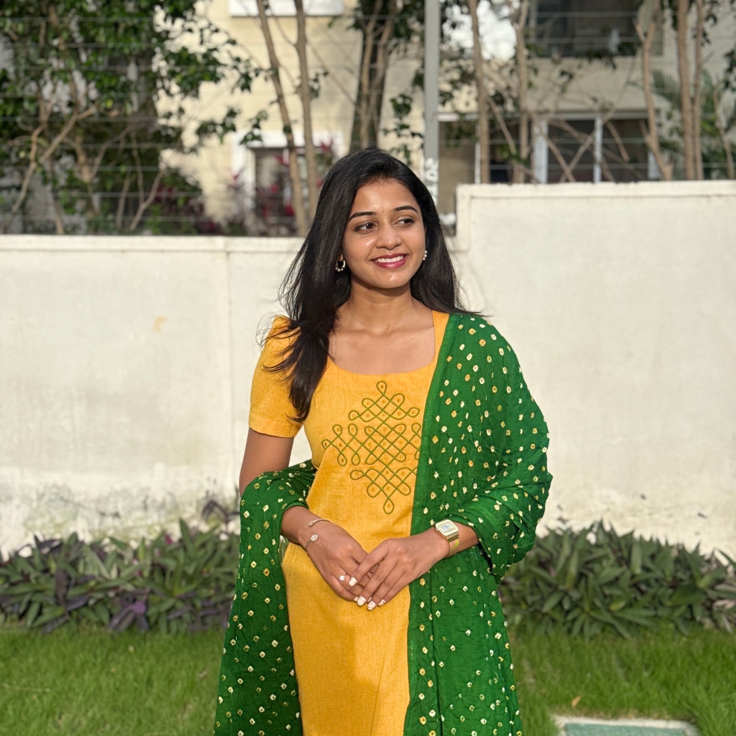 Paavai - Kolam Embroidered Kurta
