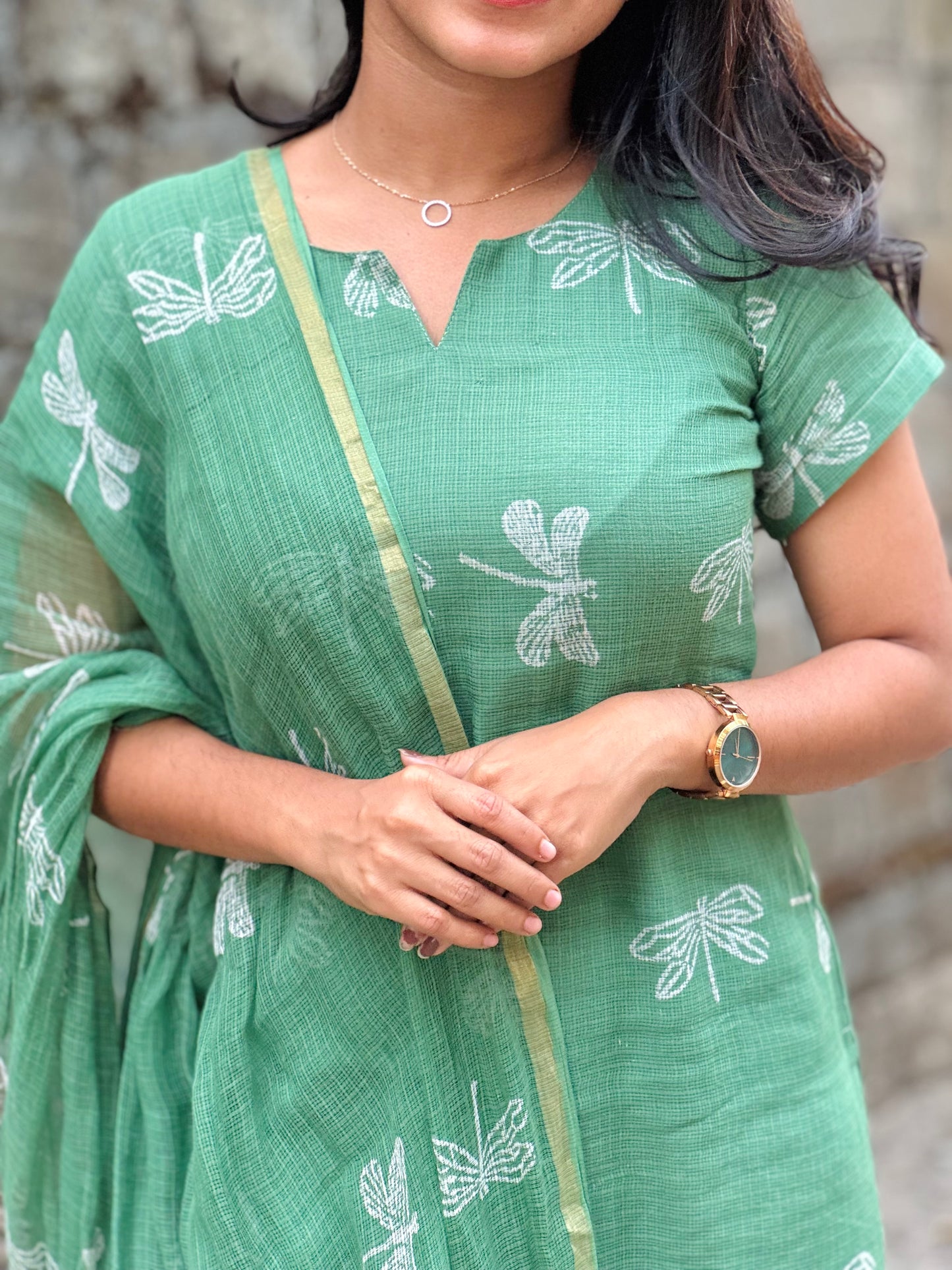 Vaanya - Kota Block Printed Kurta Set