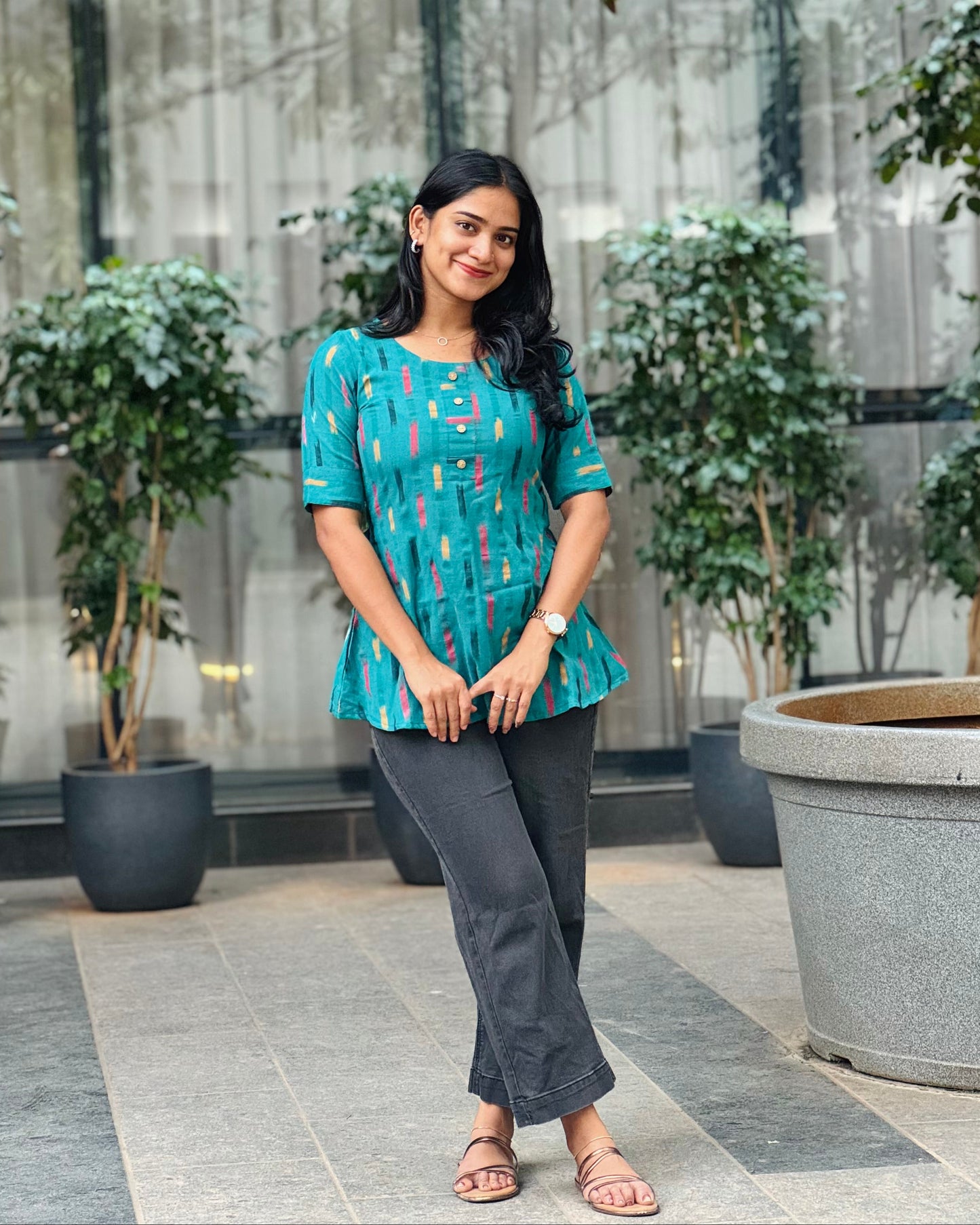Amora - Ikkat Classy Short Kurta