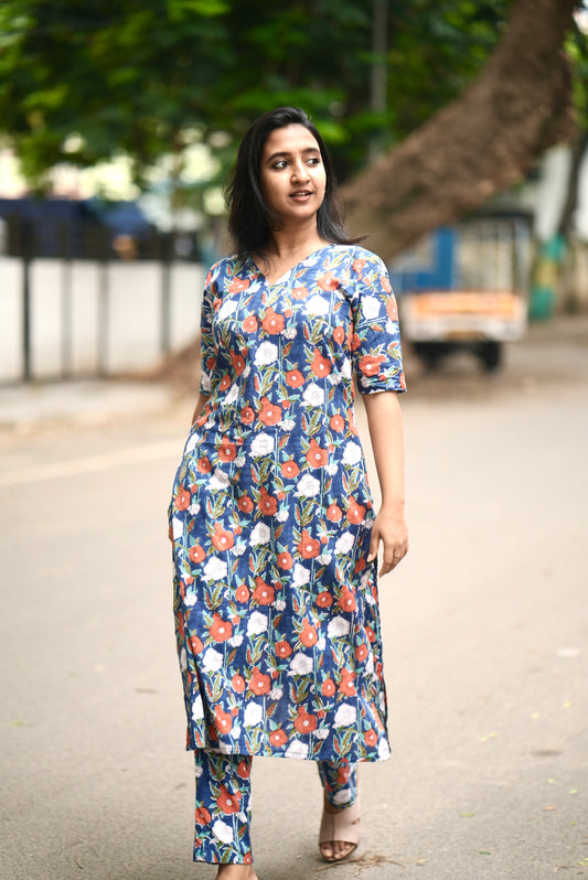 Rhea - Handblock printed