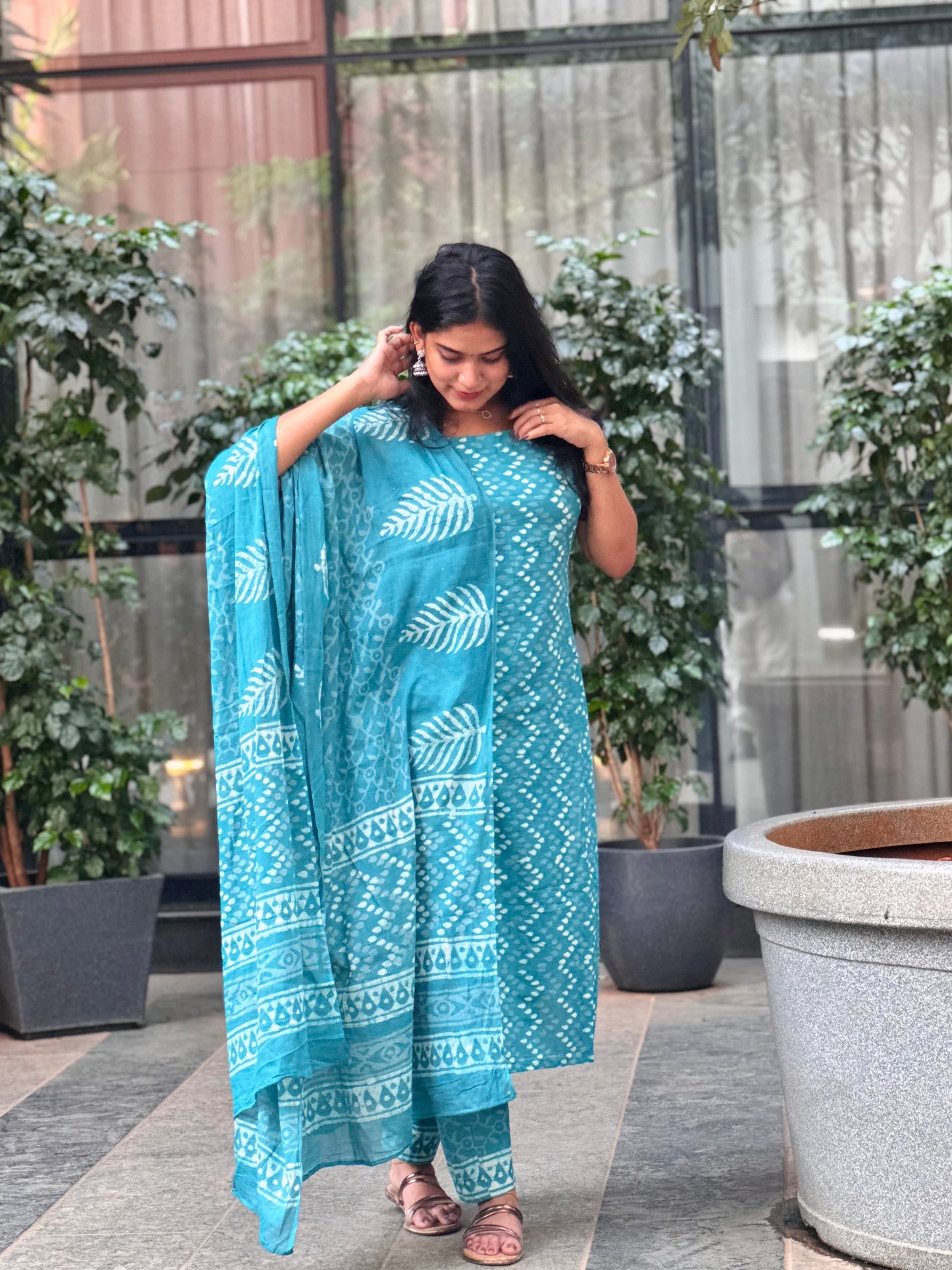 Kashvi - Dabu Handblock Printed Kurta Set