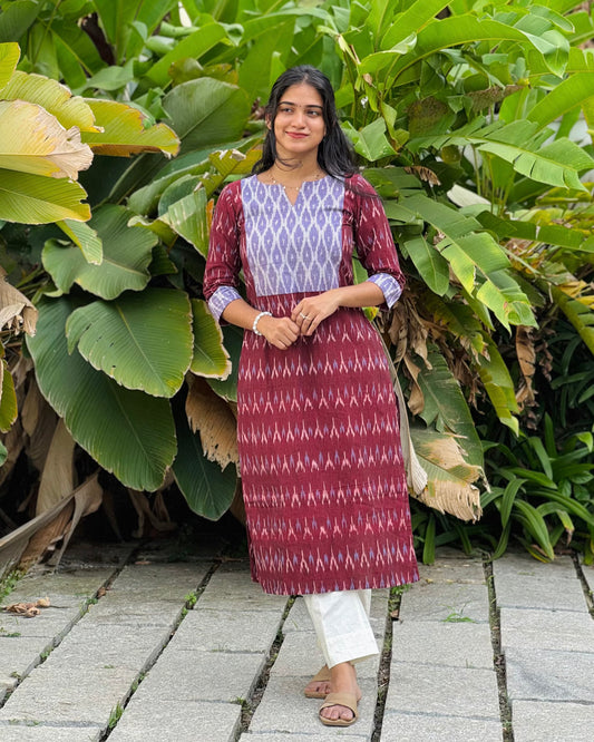 Nitara - Ikkat Fusion Kurta