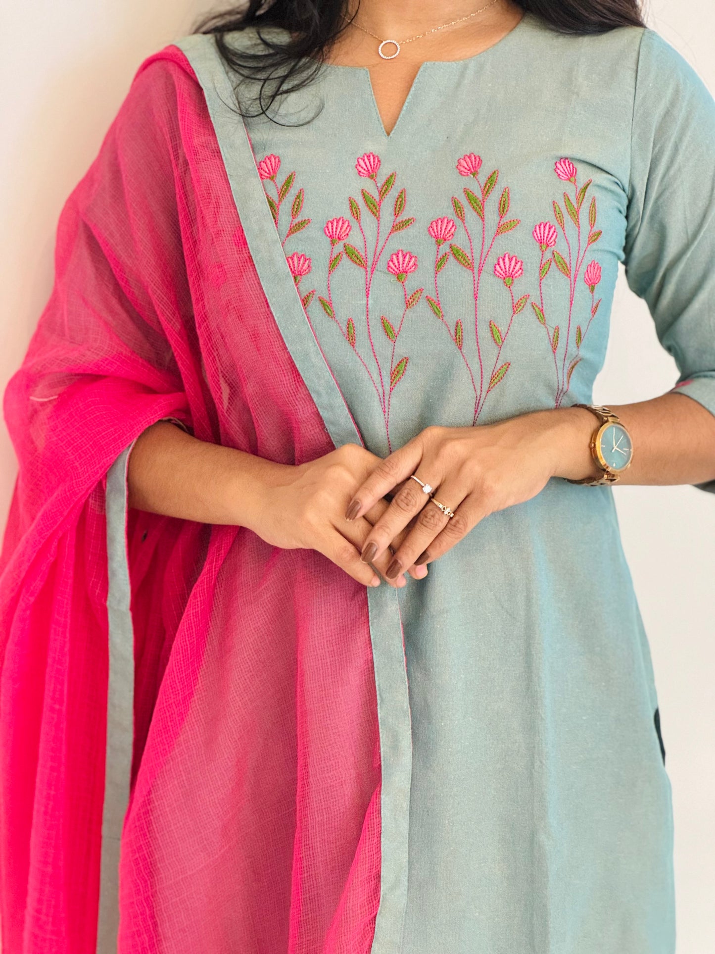 Kamali - Pure Cotton Kota Patchwork Dupatta