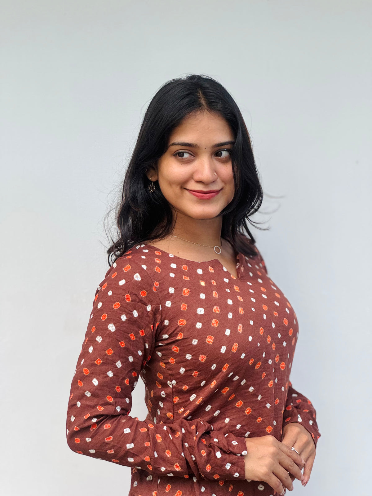 Nalini - Bandhej A-line Kurta
