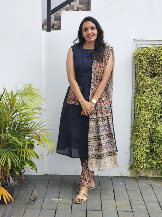 Isai - Kalamkari x Mangalgiri Kurta Set