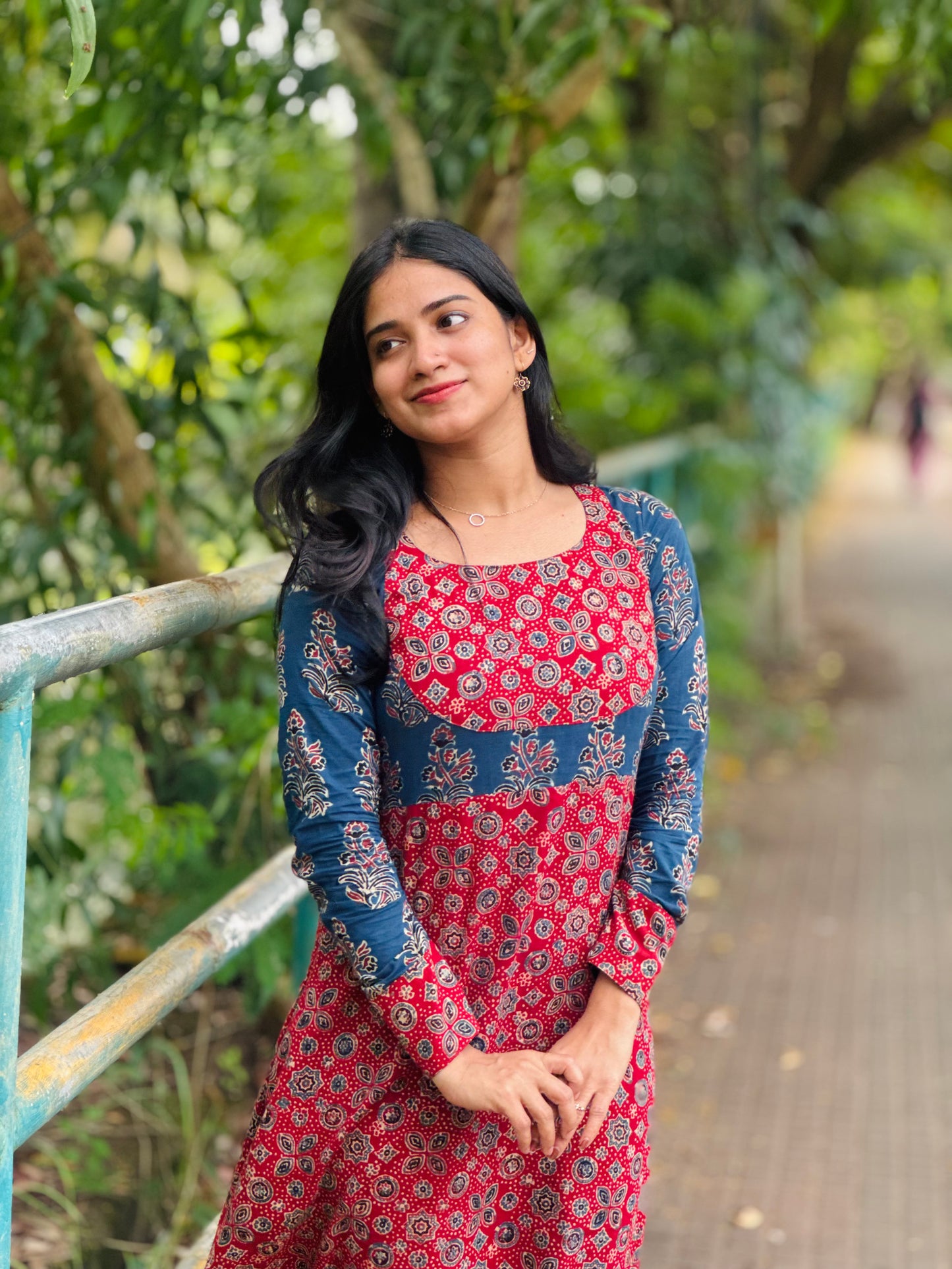 Mantra - Ajrakh Fusion A line Kurta