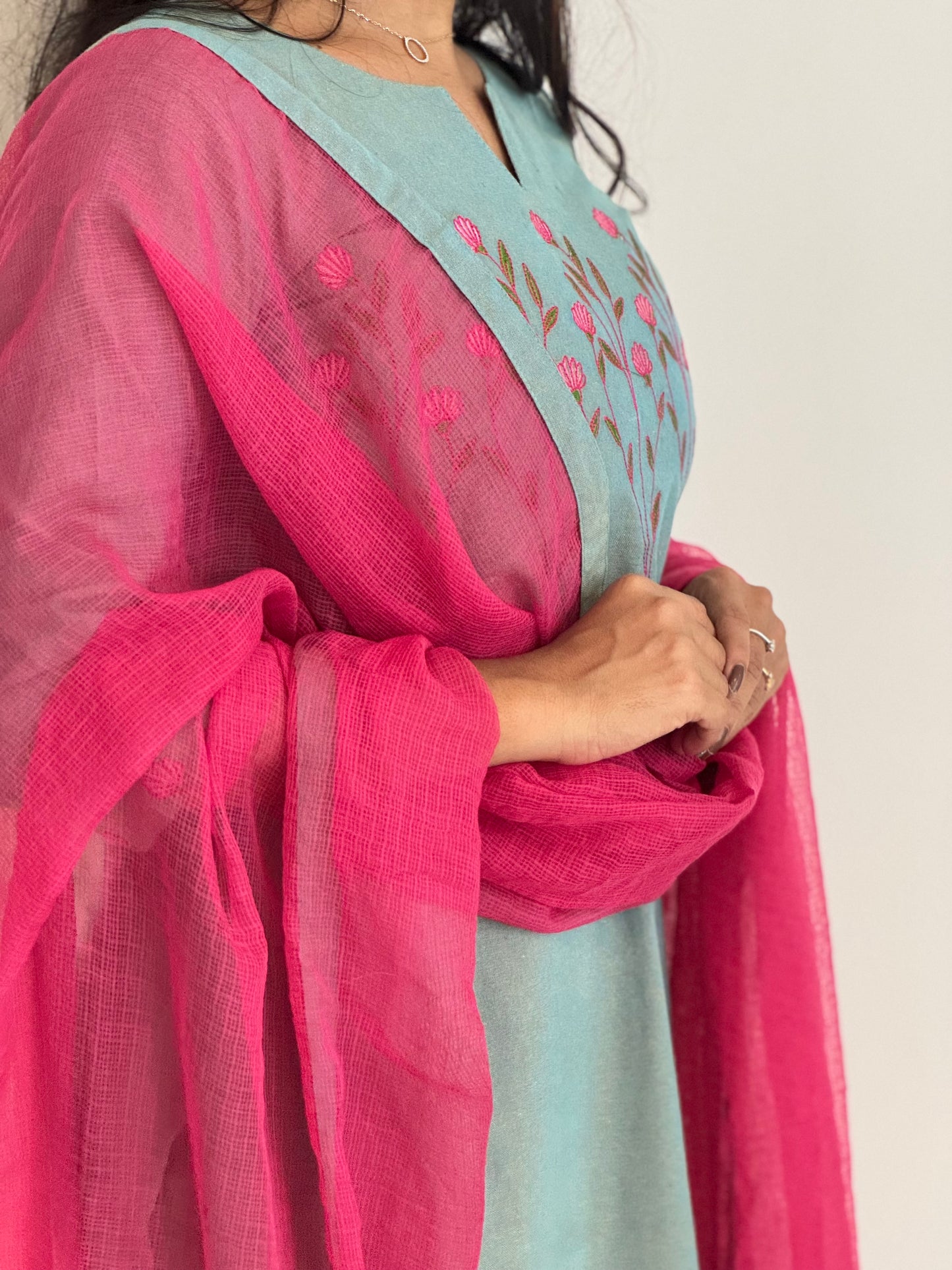 Kamali - Pure Cotton Kota Patchwork Dupatta