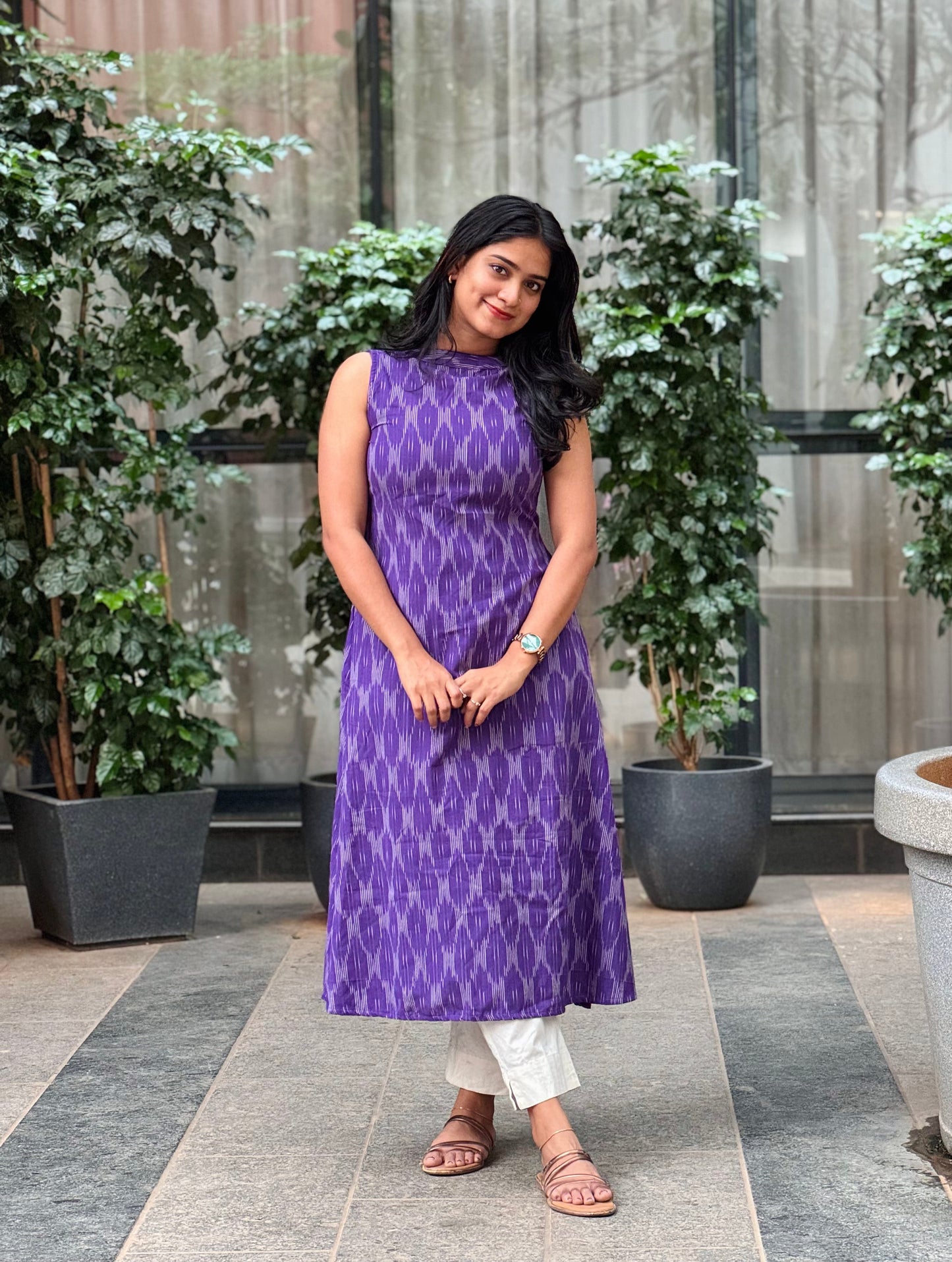 Yuva - Ikkat A-line Kurta