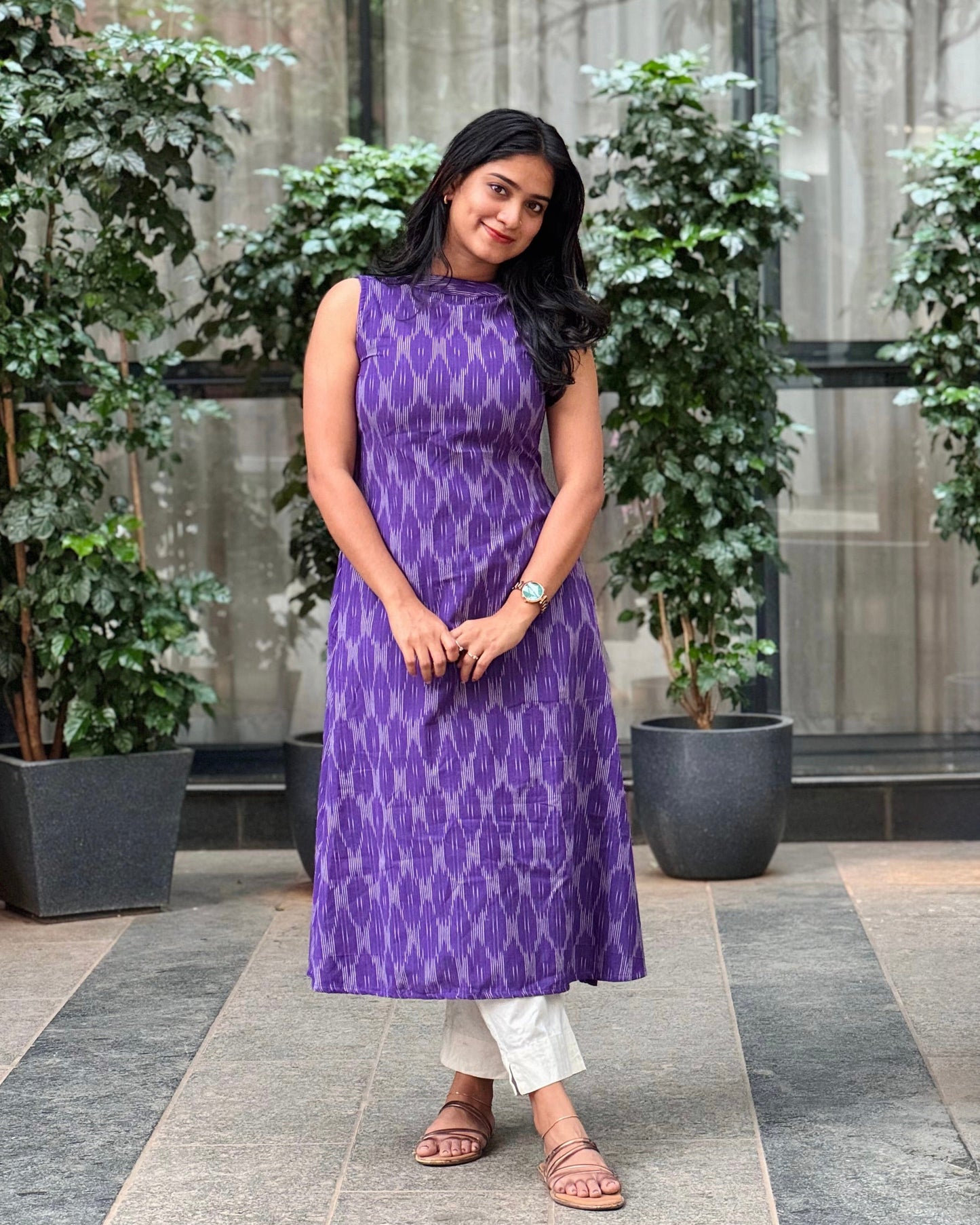 Yuva - Ikkat A-line Kurta