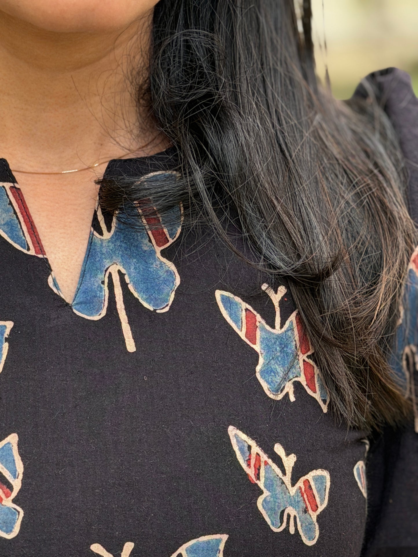 Butterfly Dreams - Ajrakh Handblock Printed Dress