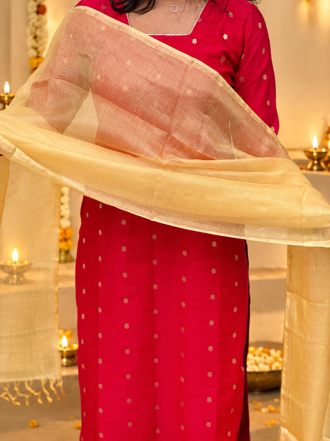 Raaga - Gold Silk Kota Dupata
