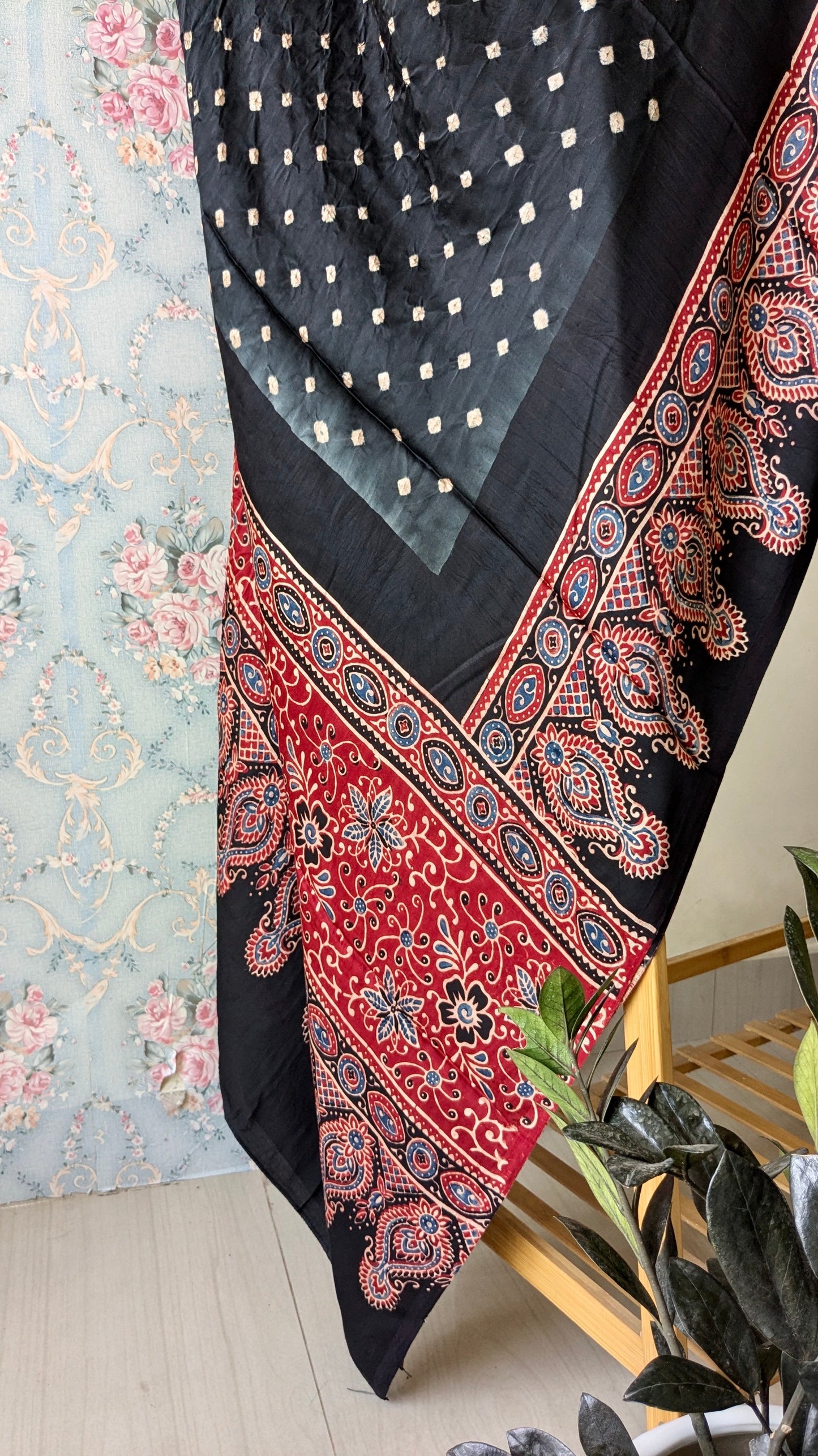 Sitara - Ajrakh x Bandhini Modal Silk Kurta & Dupatta set