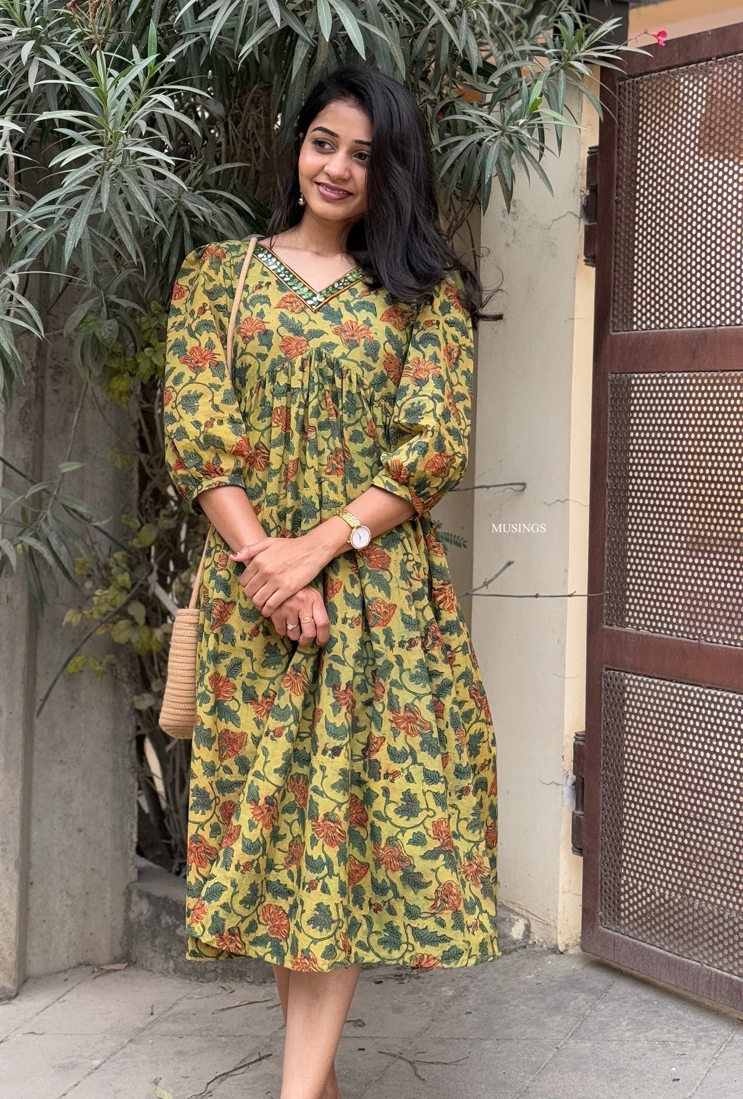 Anjali - Vanaspati Handblock Printed Kurta