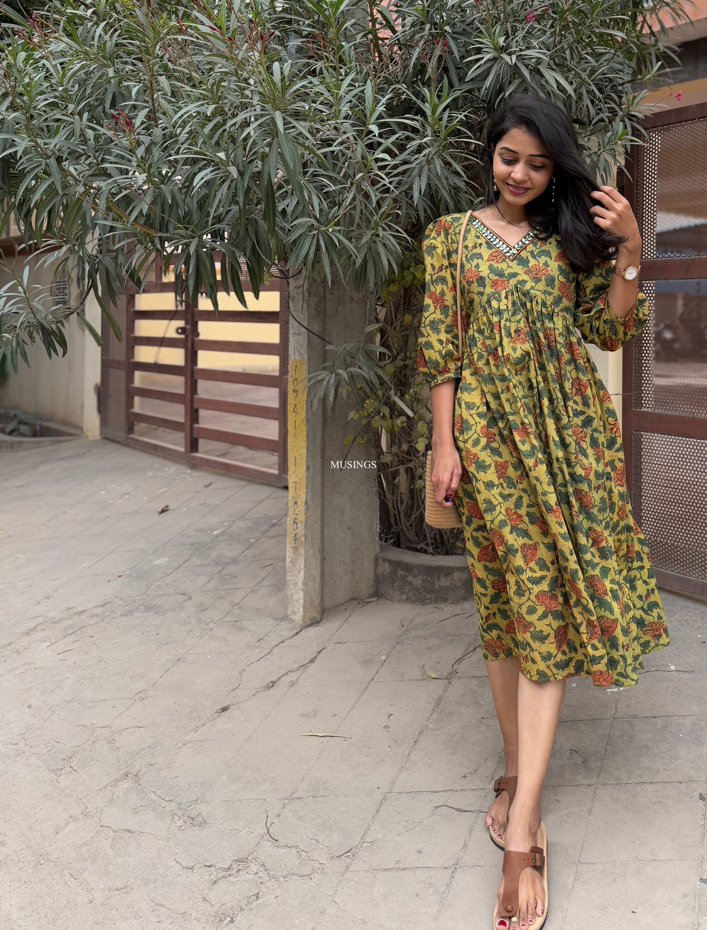 Anjali - Vanaspati Handblock Printed Kurta