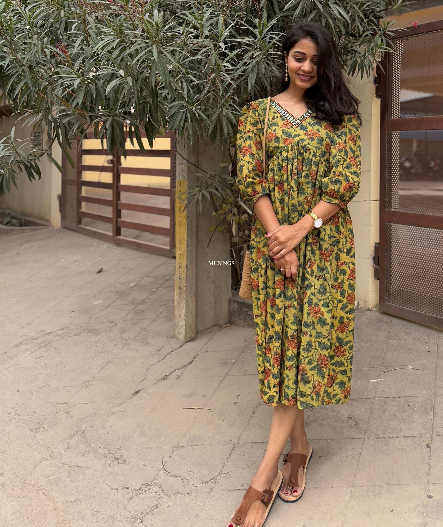 Anjali - Vanaspati Handblock Printed Kurta