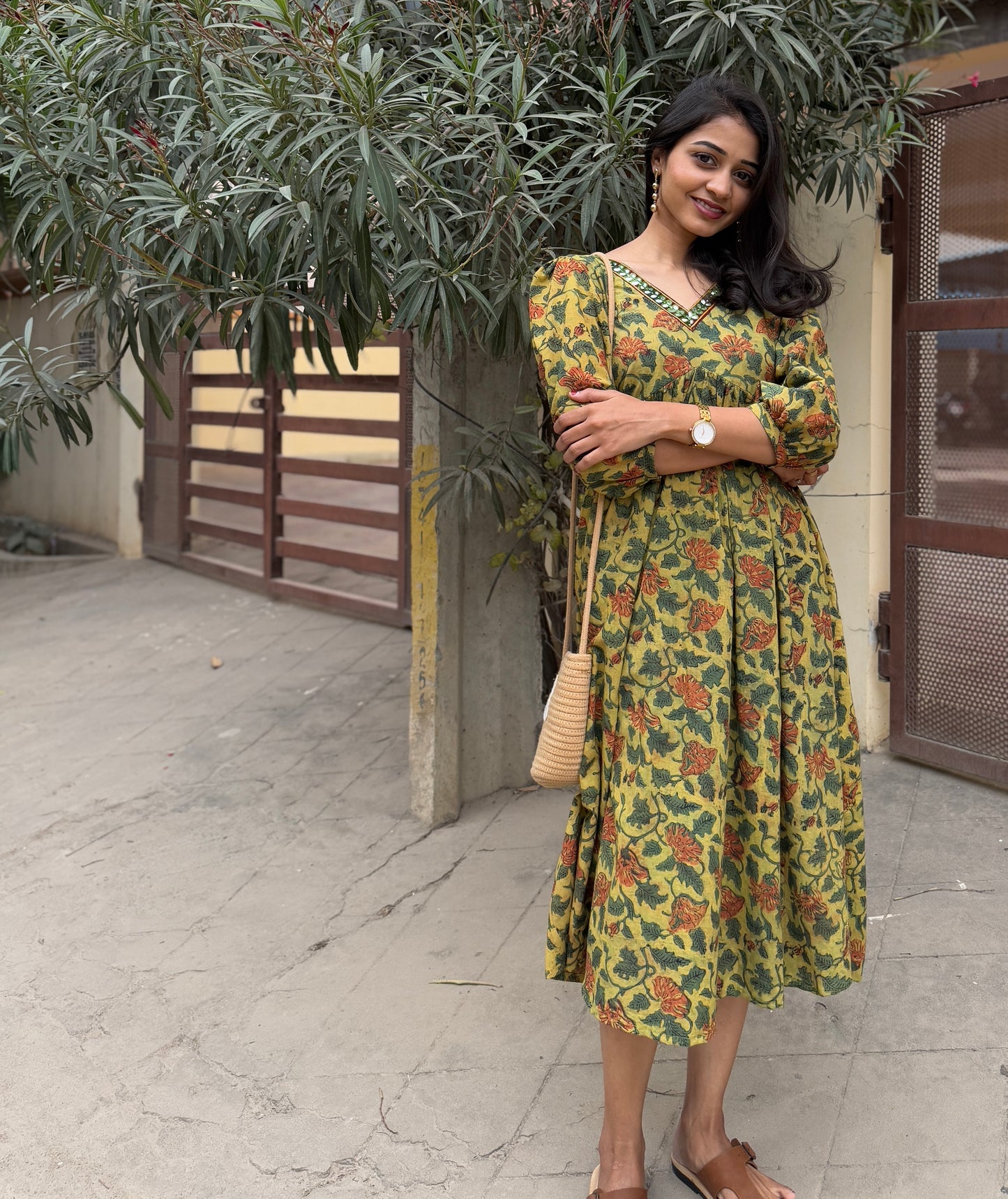 Anjali - Vanaspati Handblock Printed Kurta