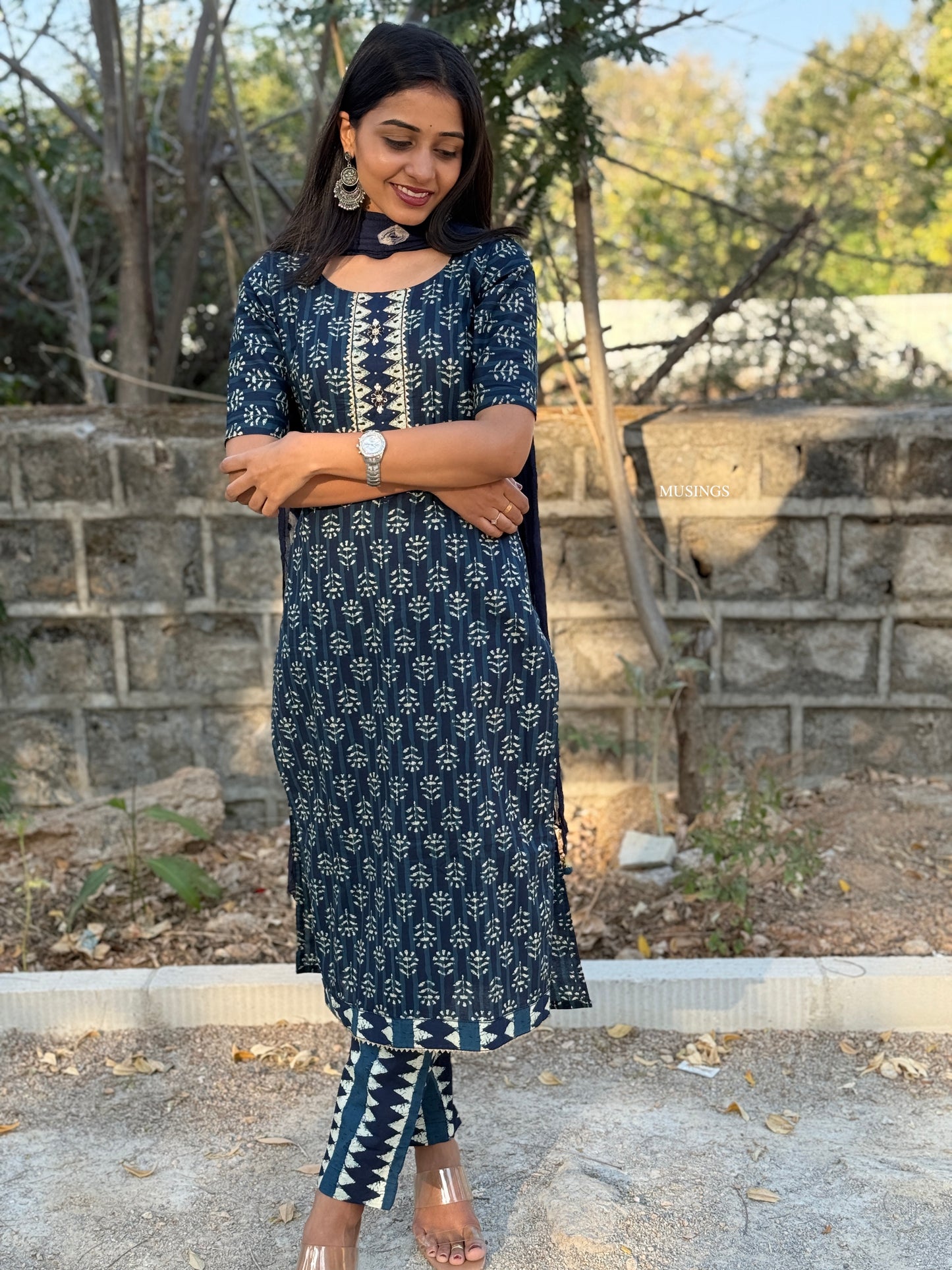 Neela - Indigo Printed Kurta Set