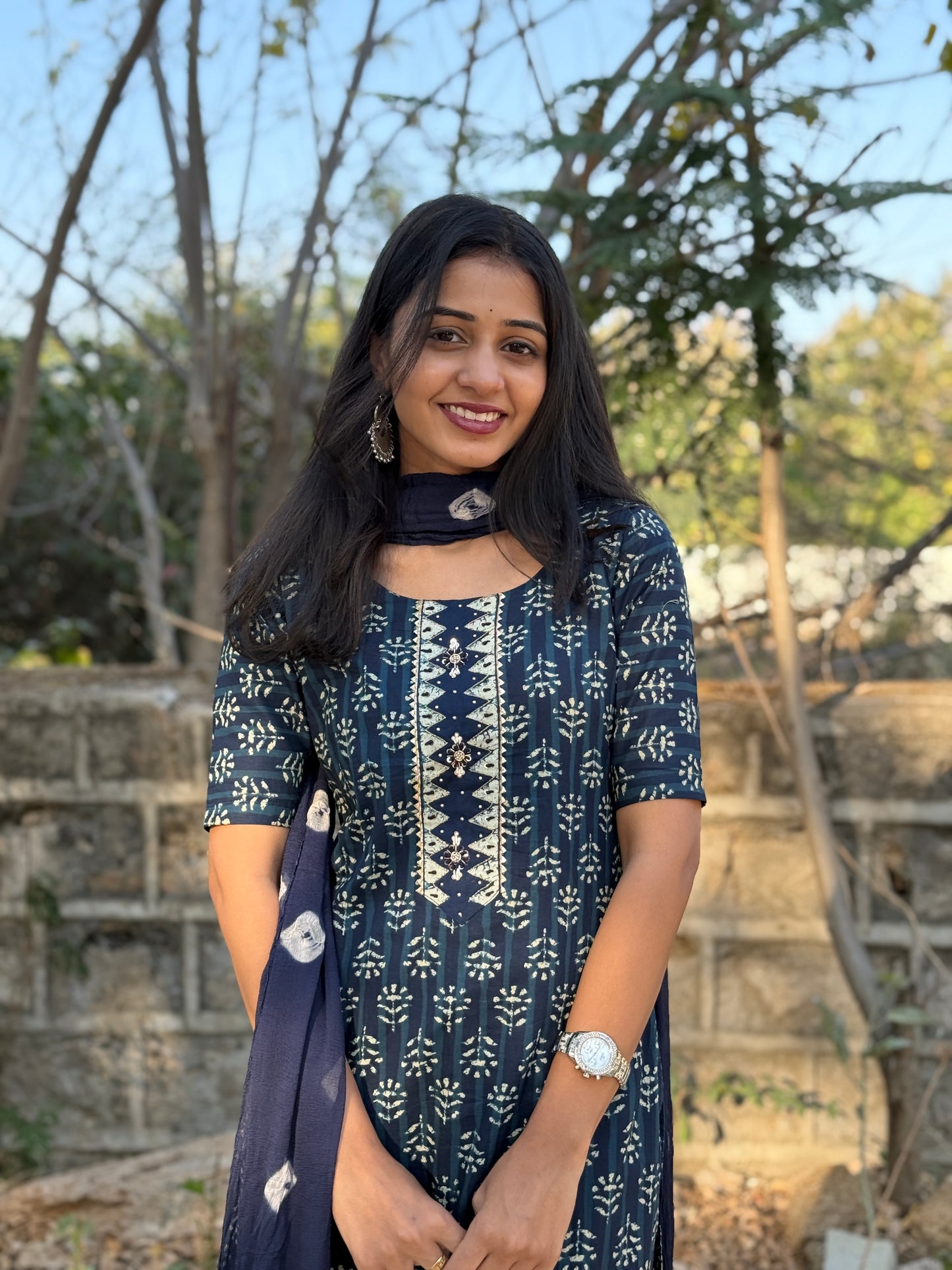 Neela - Indigo Printed Kurta Set