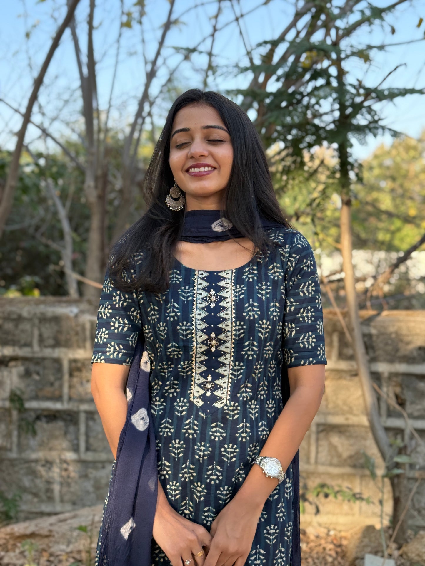 Neela - Indigo Printed Kurta Set