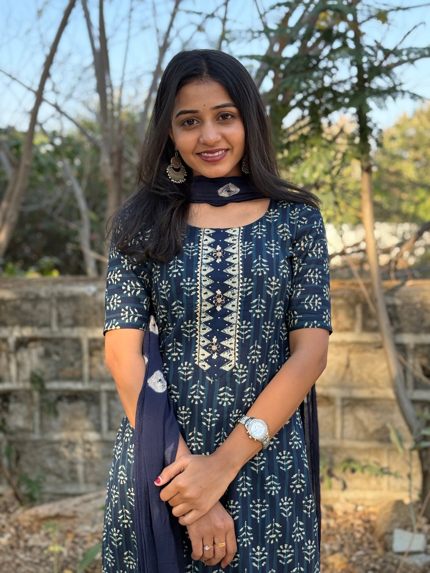 Neela - Indigo Printed Kurta Set