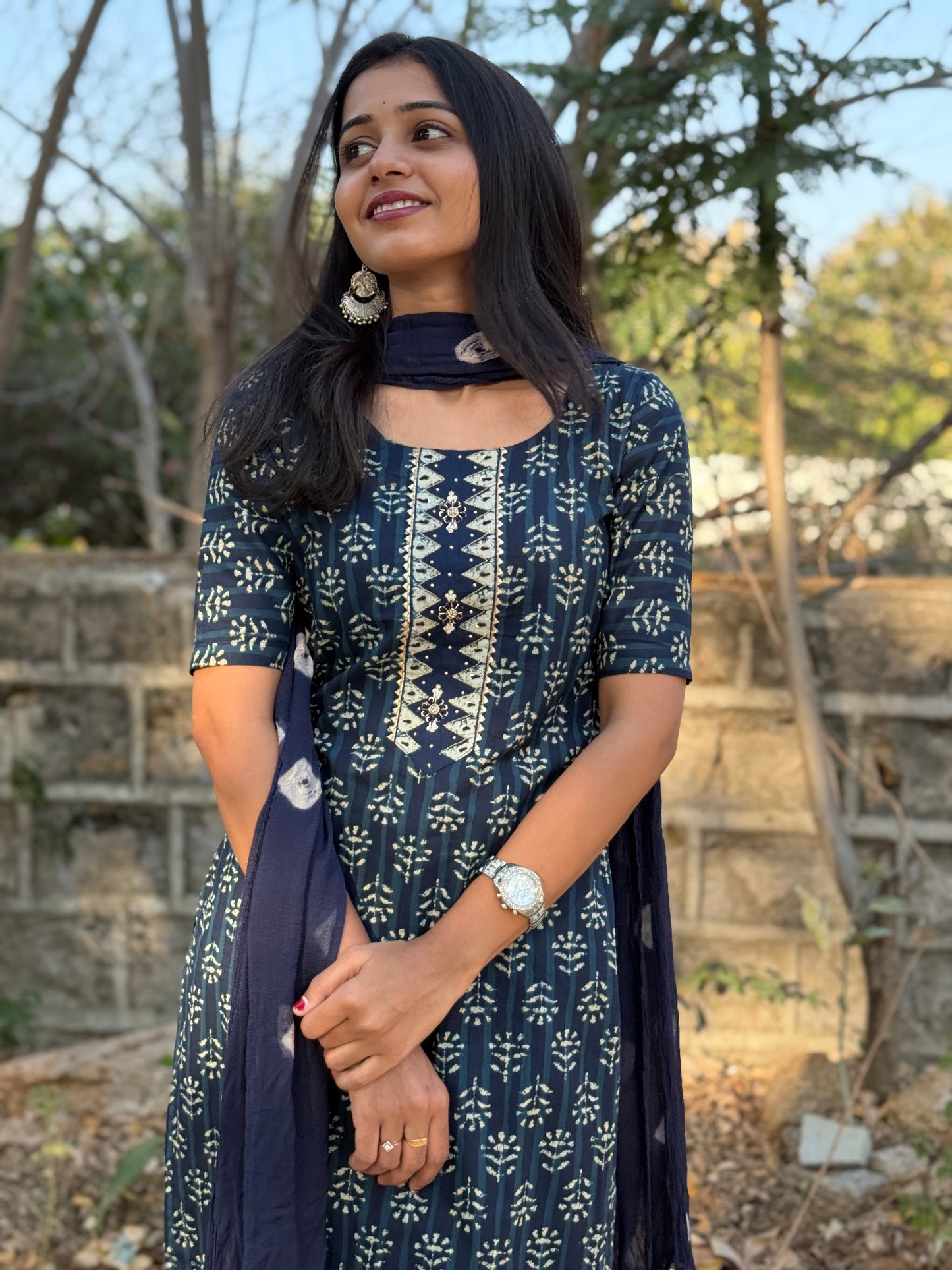 Neela - Indigo Printed Kurta Set