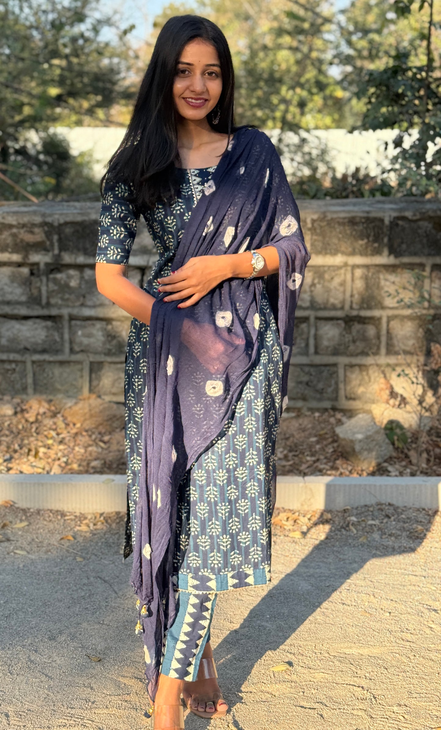 Neela - Indigo Printed Kurta Set