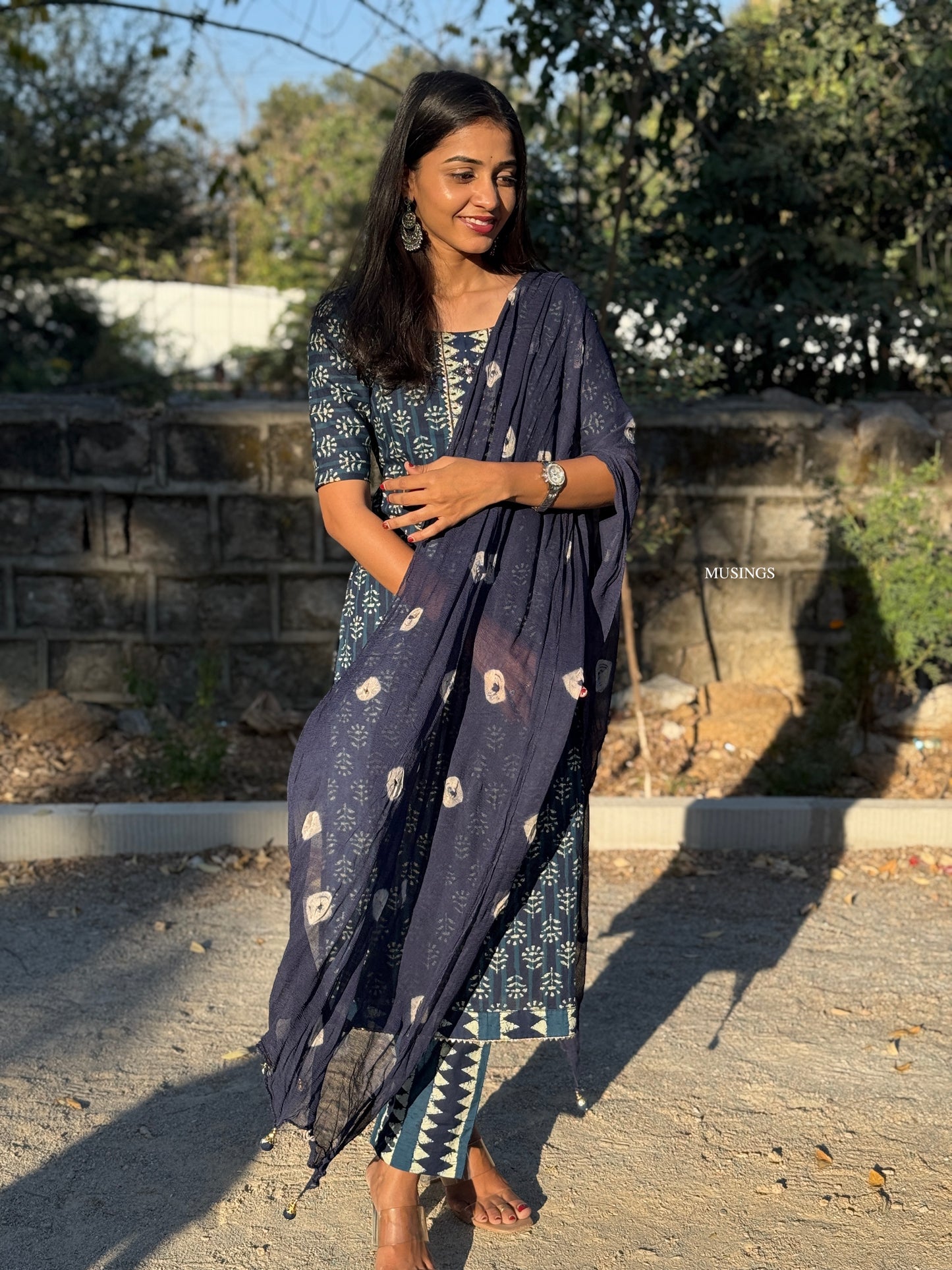 Neela - Indigo Printed Kurta Set