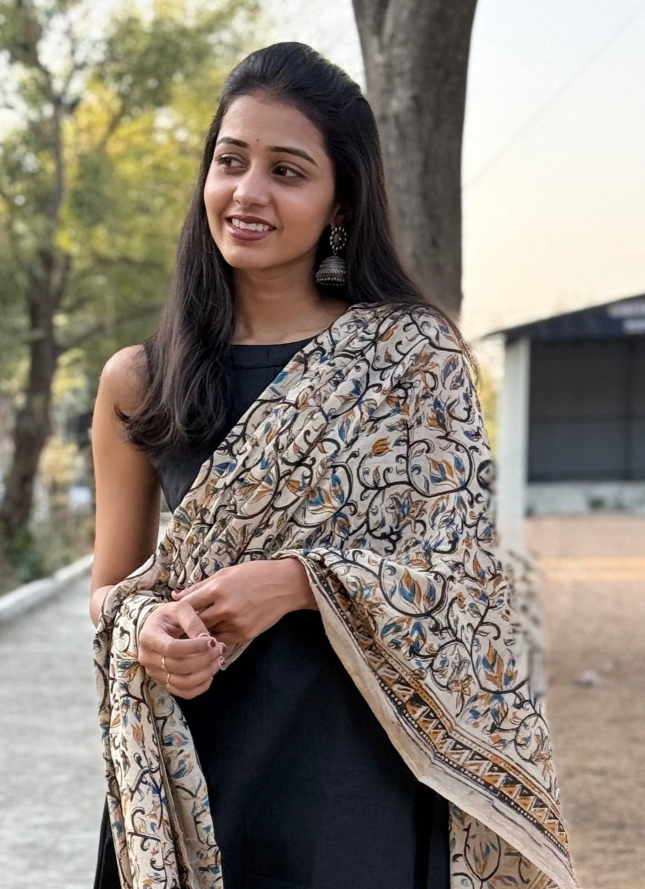 Anupama - Kalamkari Handblock printed x Mangalgiri Kurta Set