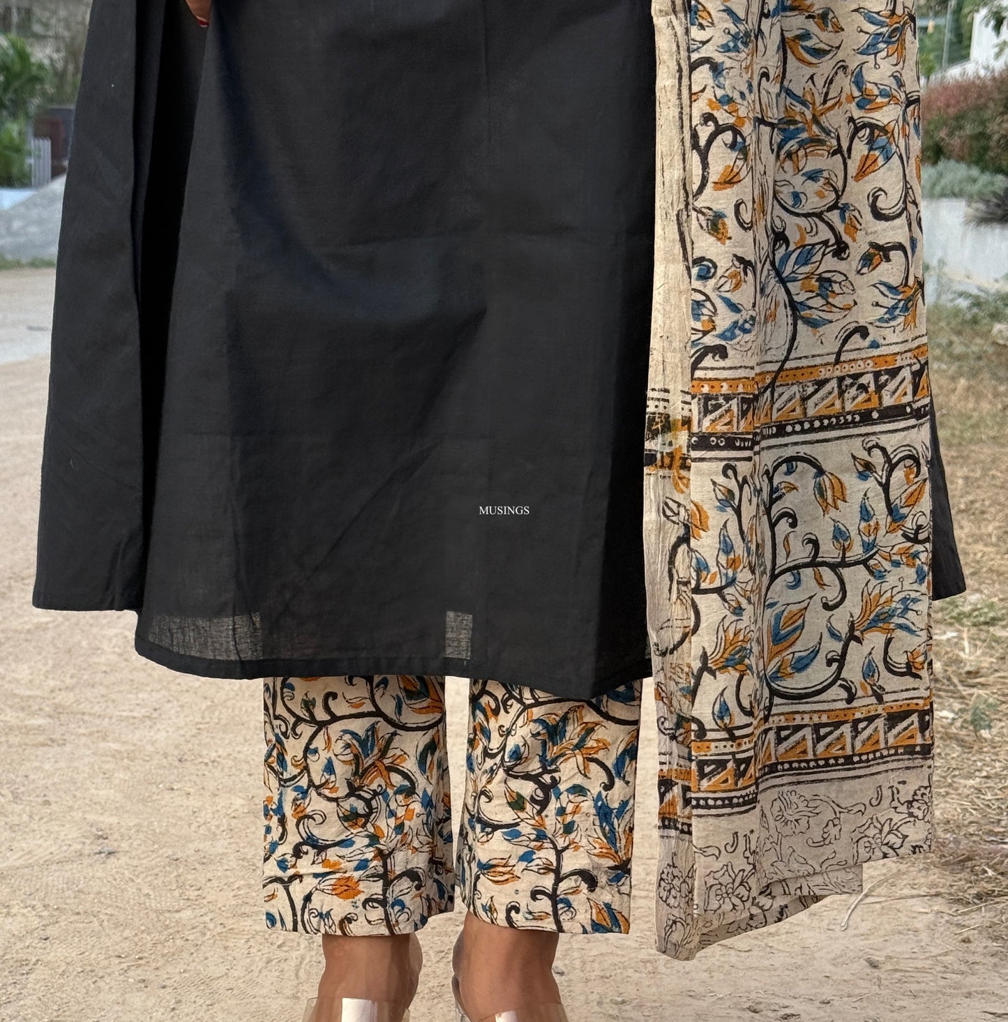 Anupama - Kalamkari Handblock printed x Mangalgiri Kurta Set