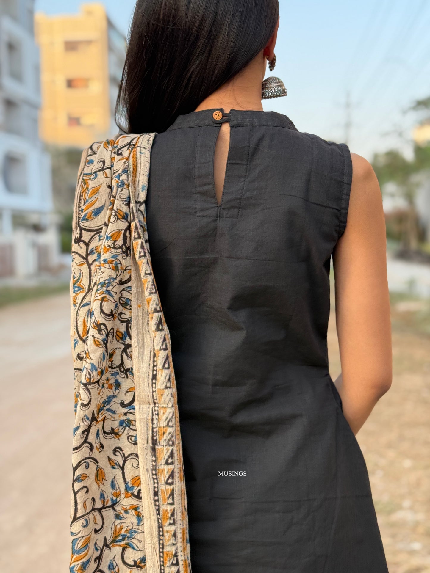 Anupama - Kalamkari Handblock printed x Mangalgiri Kurta Set