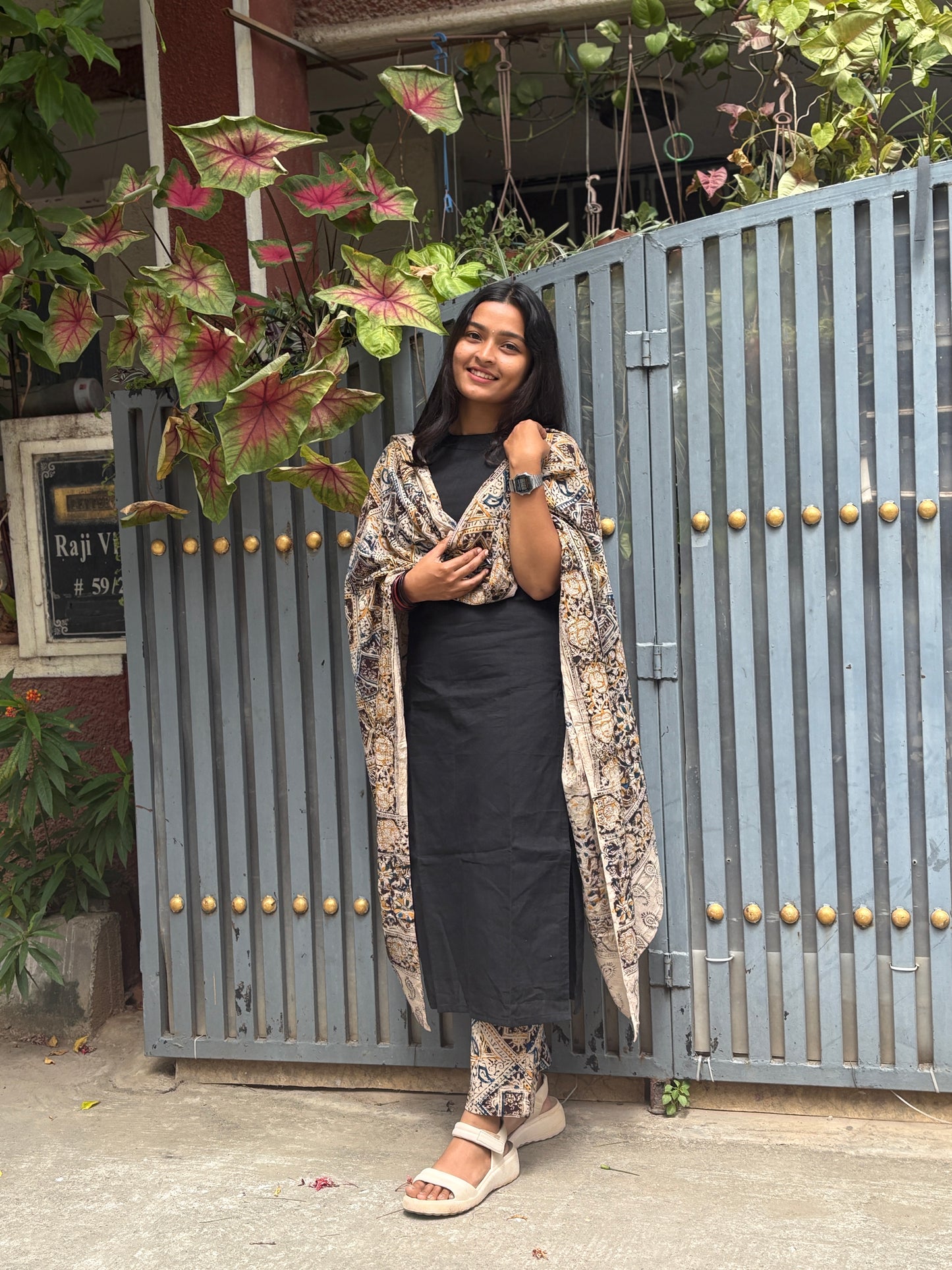 Samyukta - Kalamkari Mangalgiri Fusion Kurta Set