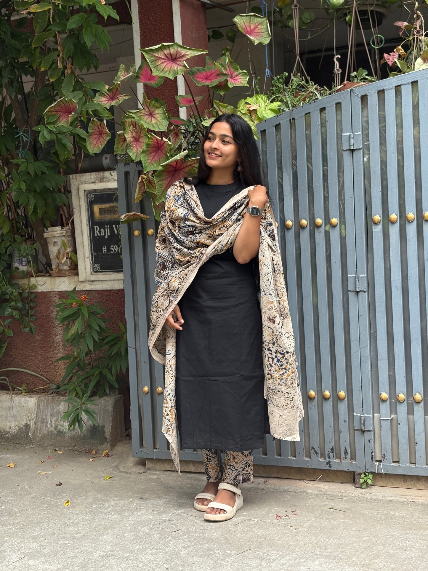 Samyukta - Kalamkari Mangalgiri Fusion Kurta Set