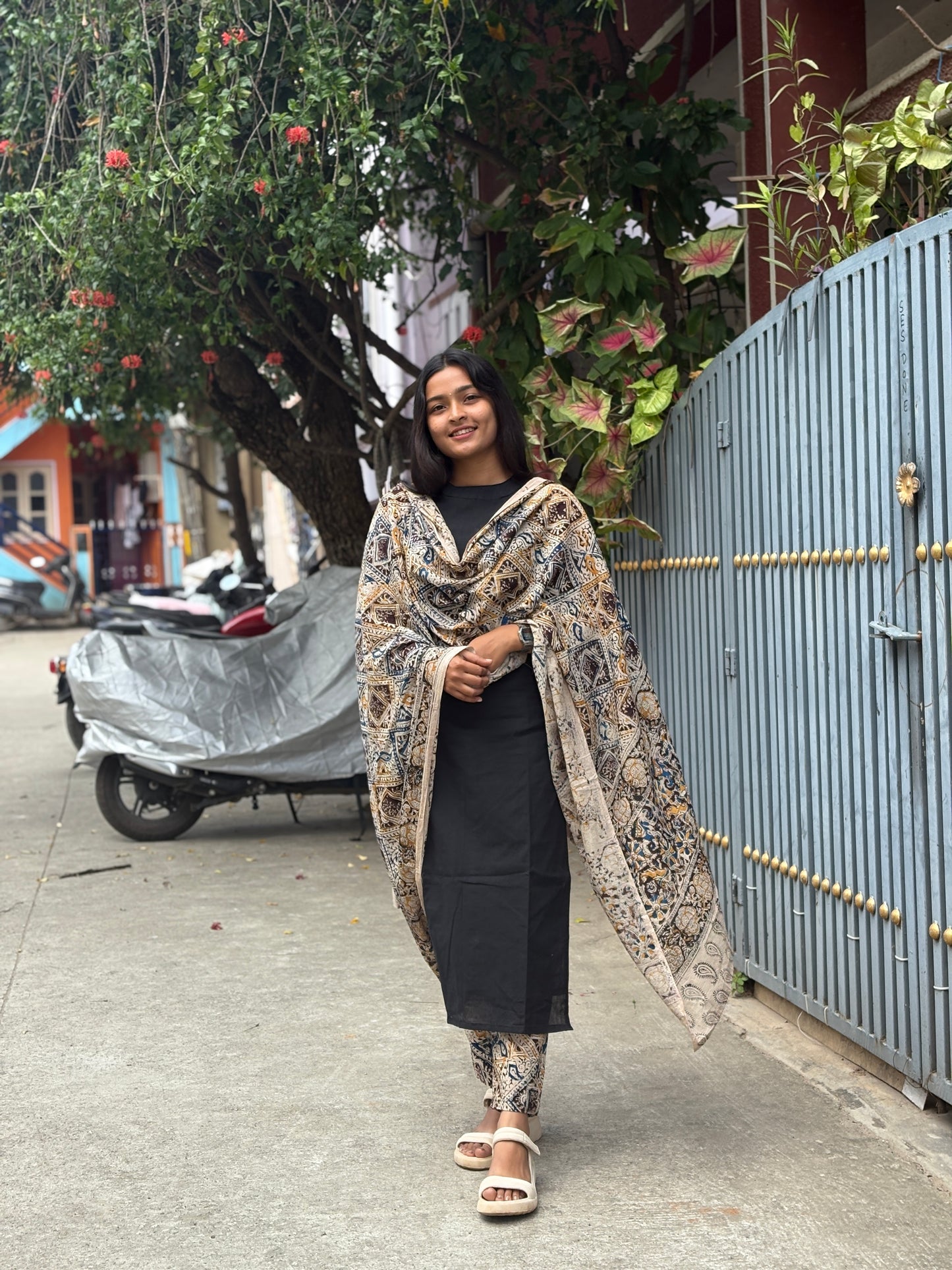 Samyukta - Kalamkari Mangalgiri Fusion Kurta Set