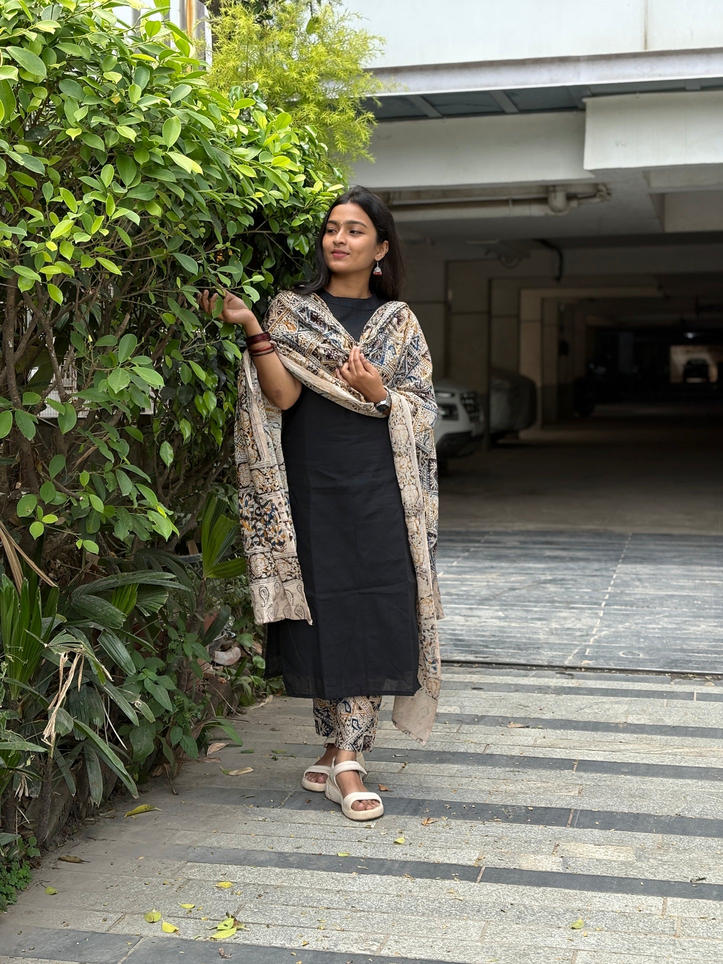 Samyukta - Kalamkari Mangalgiri Fusion Kurta Set