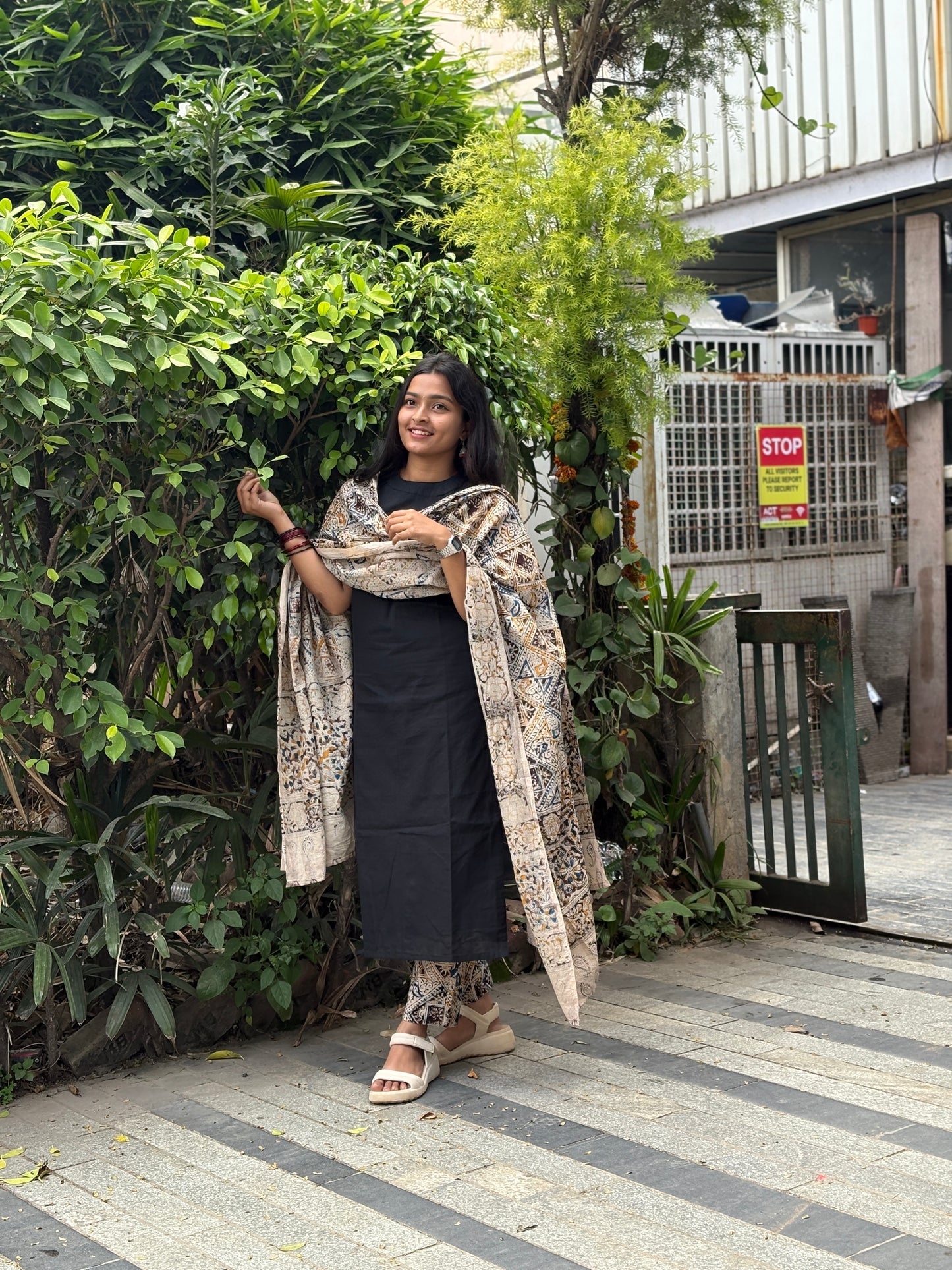 Samyukta - Kalamkari Mangalgiri Fusion Kurta Set