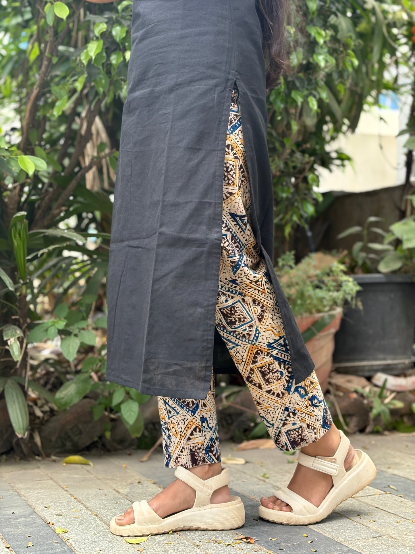 Samyukta - Kalamkari Mangalgiri Fusion Kurta Set