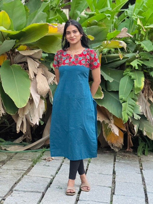 Jiya - Handloom x Ajrakh Fusion Kurta