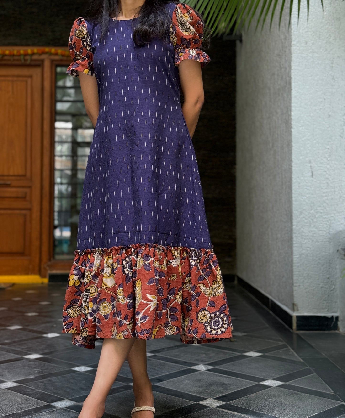 Navi - Ikkat x Kalamkari Dress