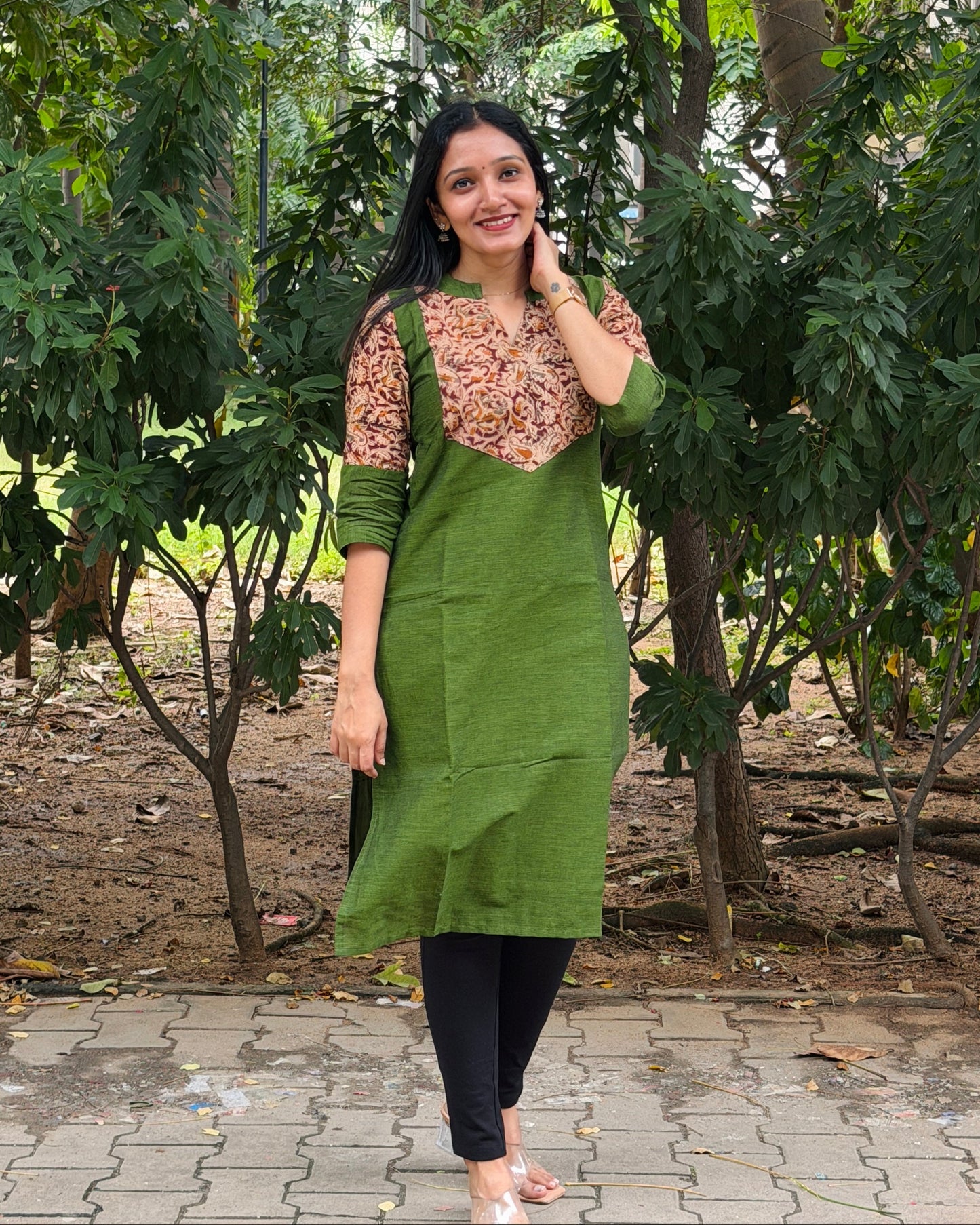 Yaazhini - Mangalgiri x Kalamkari Fusion Kurta
