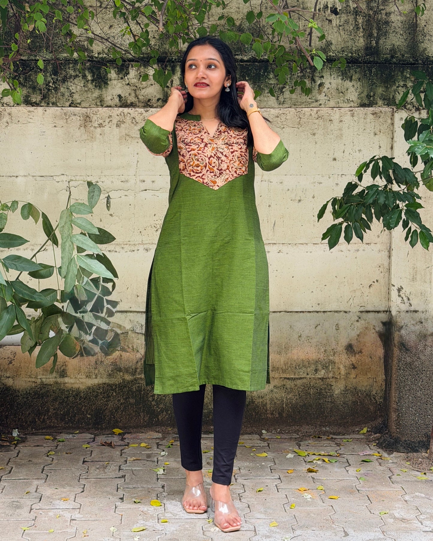 Yaazhini - Mangalgiri x Kalamkari Fusion Kurta