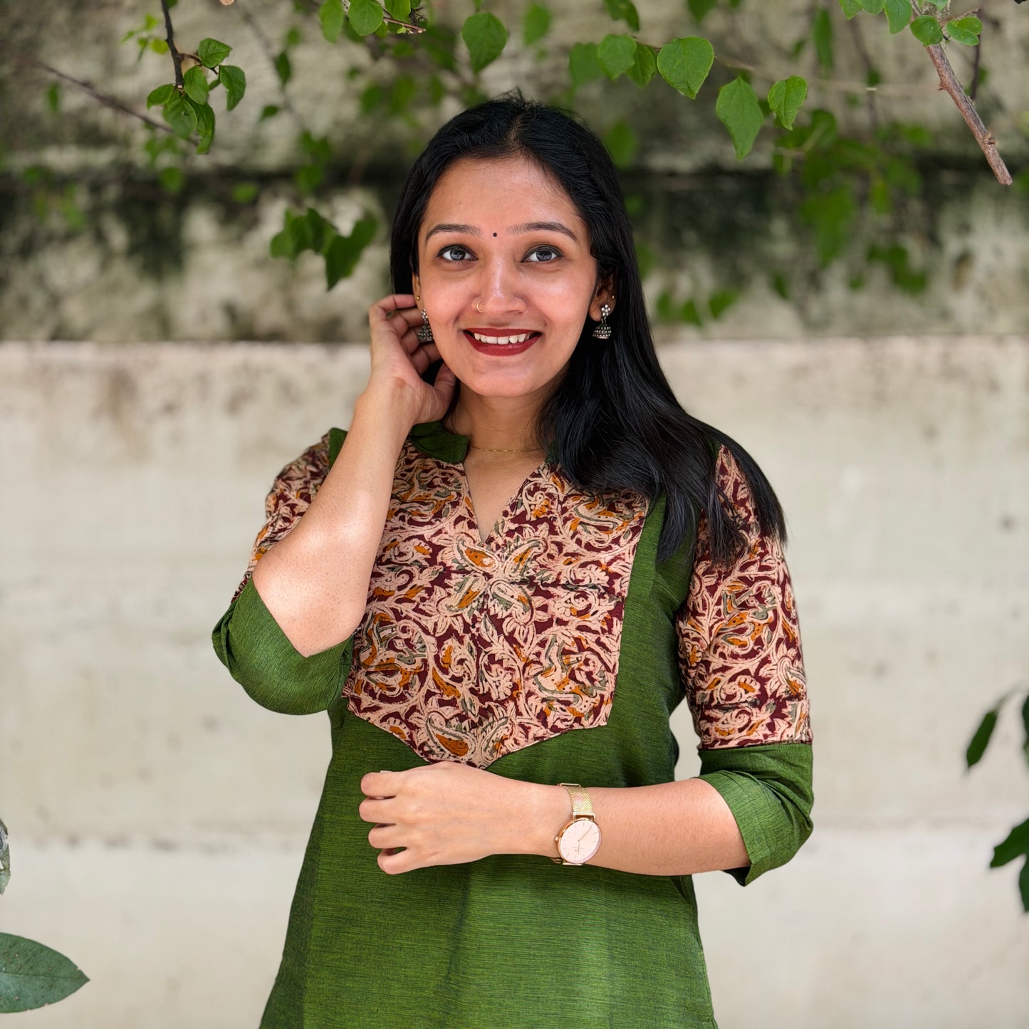 Yaazhini - Mangalgiri x Kalamkari Fusion Kurta